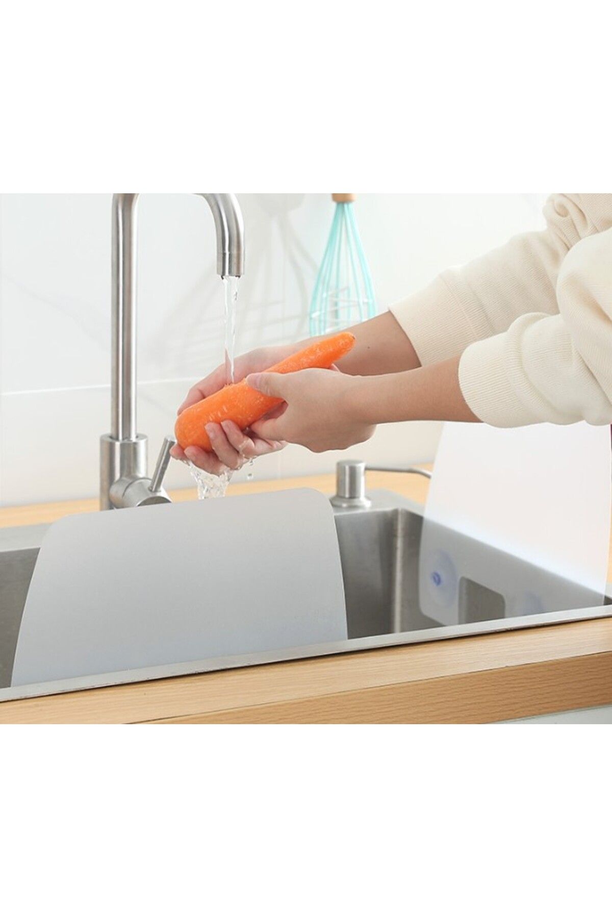 gcaksesuar Lavabo ve Ocak Sıçrama Önleyici Vantuzlu Kalkan