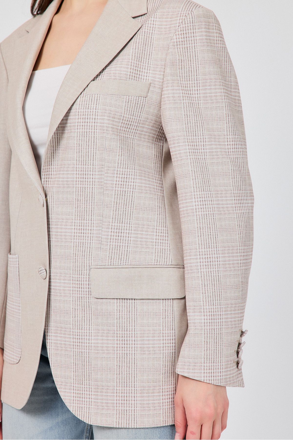 Ted Davıd-Double Button Closure Pocket Detailed Blazer Jacket 1