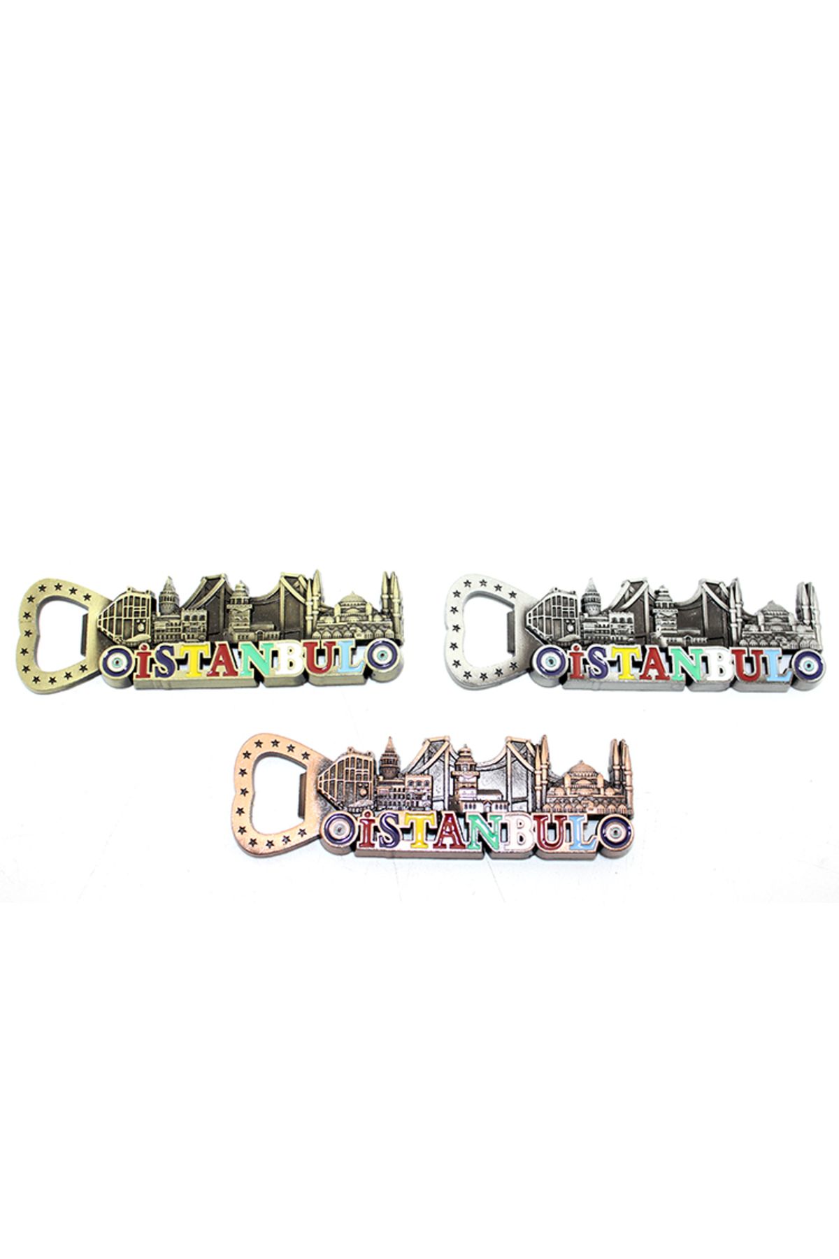 Mu Art İstanbul Temalı Metal Magnet ve Açacak Model 3