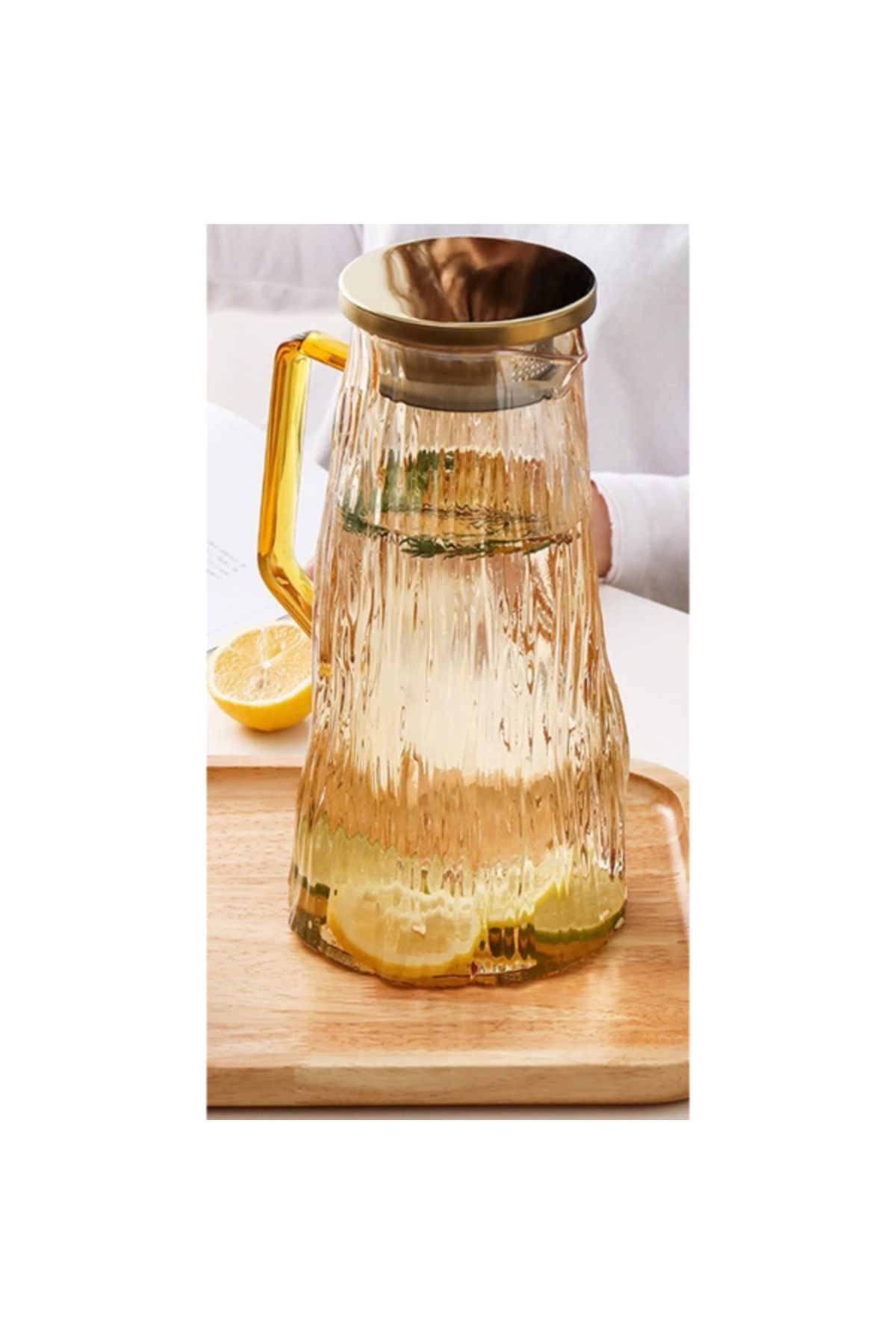 Seçkin Trend Çelik Kapaklı Cam Sürahi 1800 ml