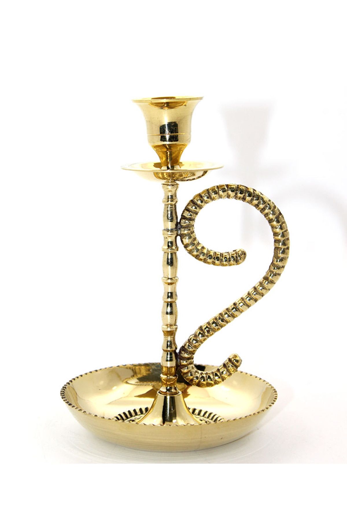 PRATİKOBA Tekli Pirinç Şamdan Model 1