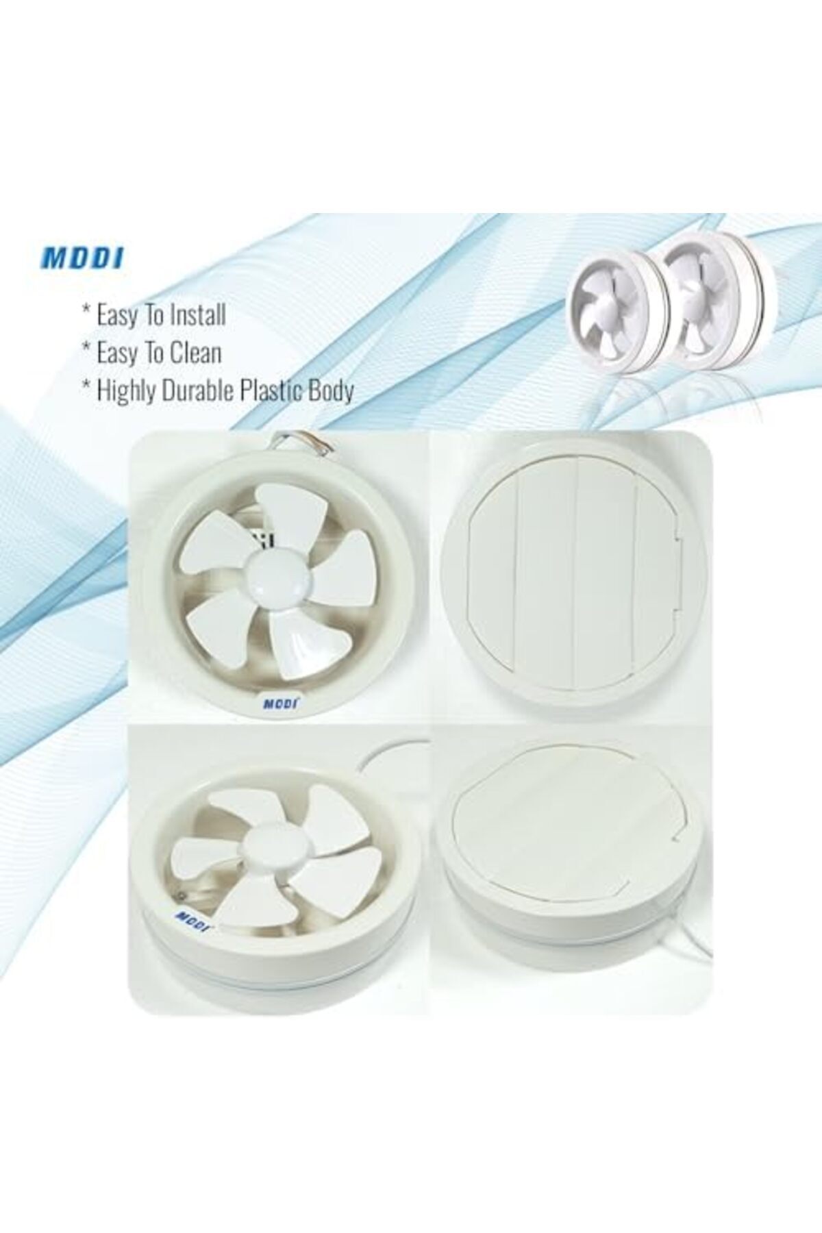 modi-8" Ultra Quiet Ventilating Fan 22W Window Exhaust for Home & Commercial Use 5