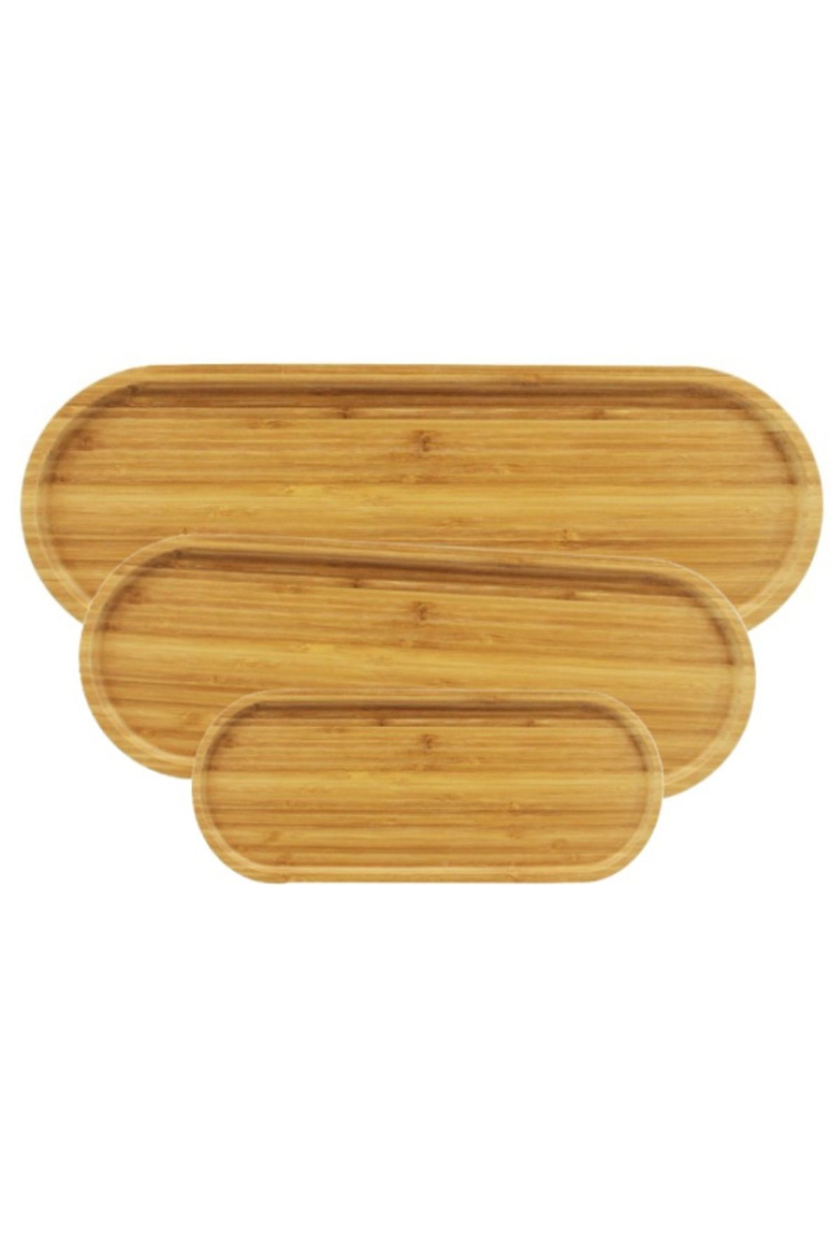 Allproduct 3'lü Oval Sunum Tabağı Seti