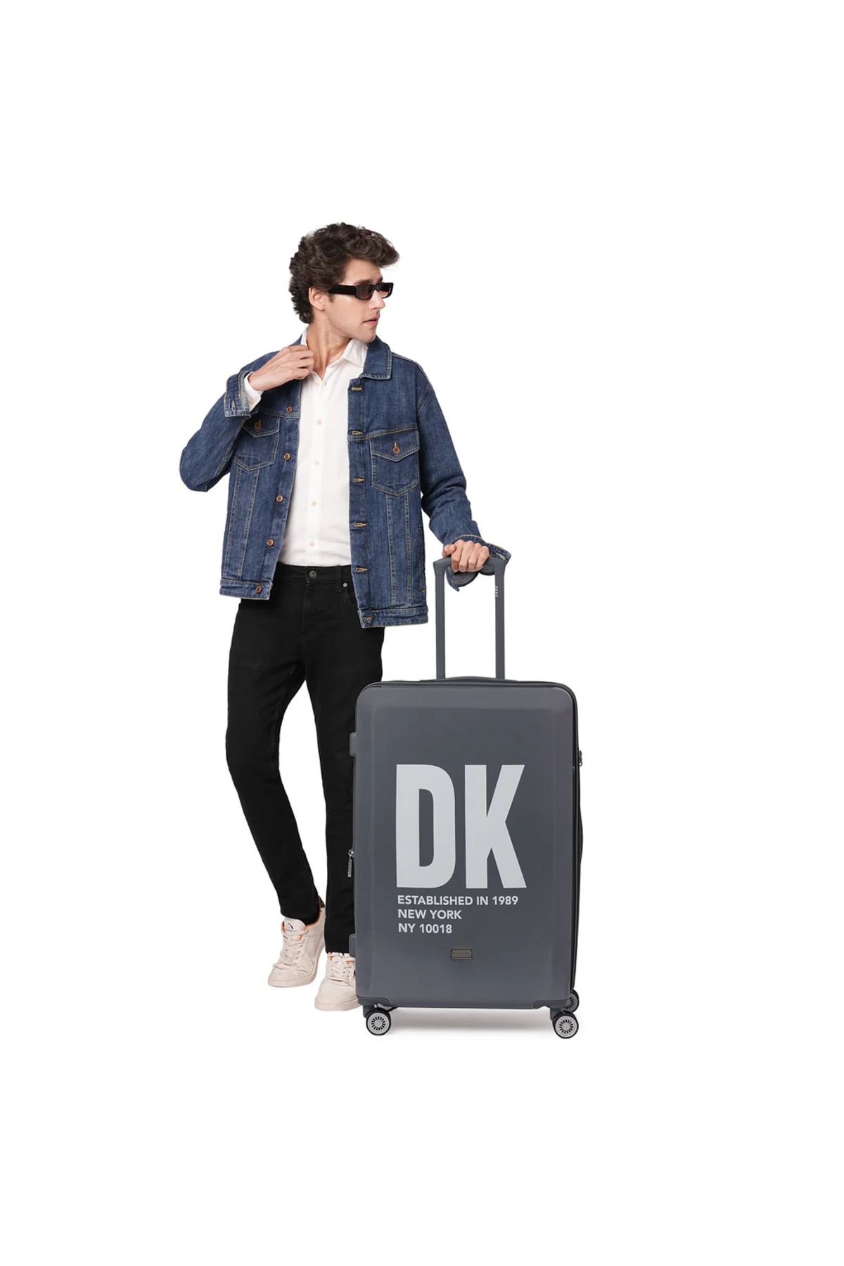 Dkny-BOLD Hardside Trolley Bag with 4 Spinner Wheels, ABS+PC Case Luggage with TSA Lock 7