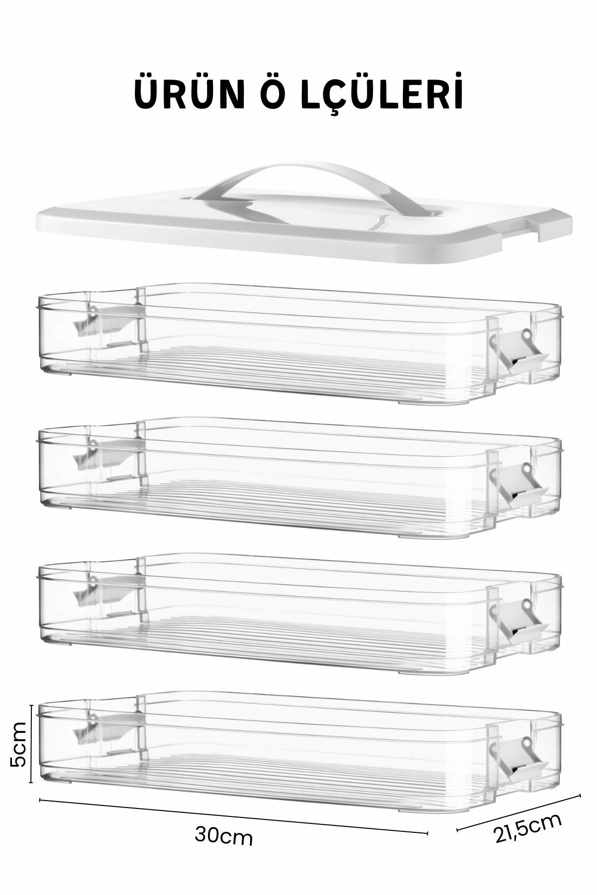 NY HOME-Set of 4 Multi-Purpose Picnic, Travel Storage Container White 2