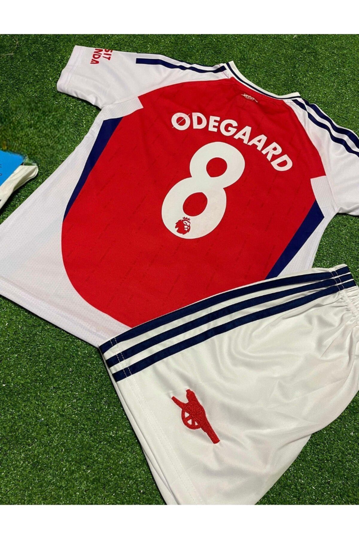 kombinezyum 2024/25 A.r.s.e.n.a.l #8 Martin Odegaard Yeni Sezon İç Saha Çocuk Forması 3 lü Set (BEYAZ)