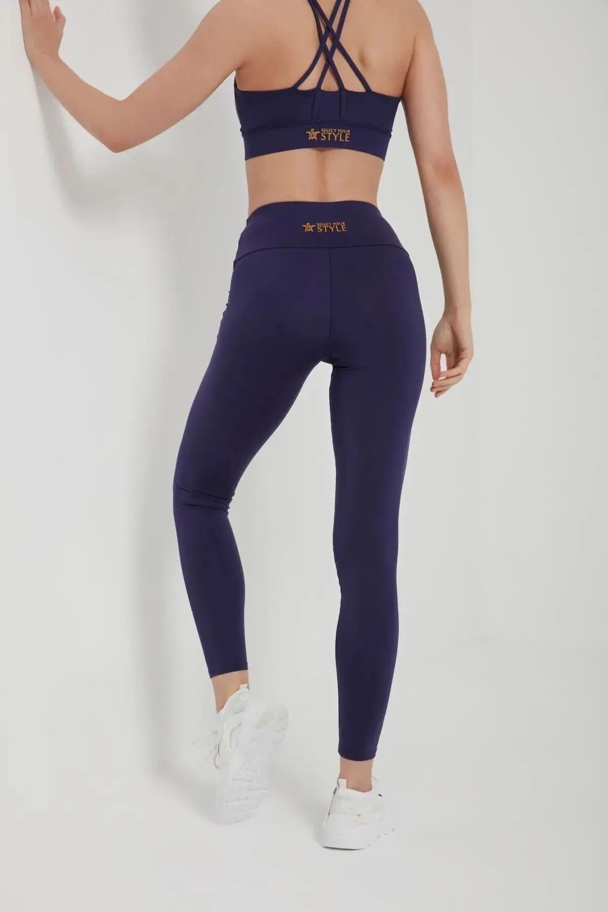QUHOX Colanți Sport Pentru Femei Cu Talie Înaltă, Albastru Bleumarin Femeie - XS