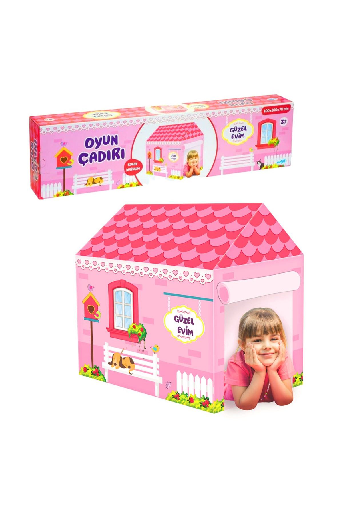 MEGA OYUN ÇADIRI GÜZEL EVİM | 100X100X70 CM | 3 YAŞ VE ÜZERİ EĞİTİCİ OYUNCAK