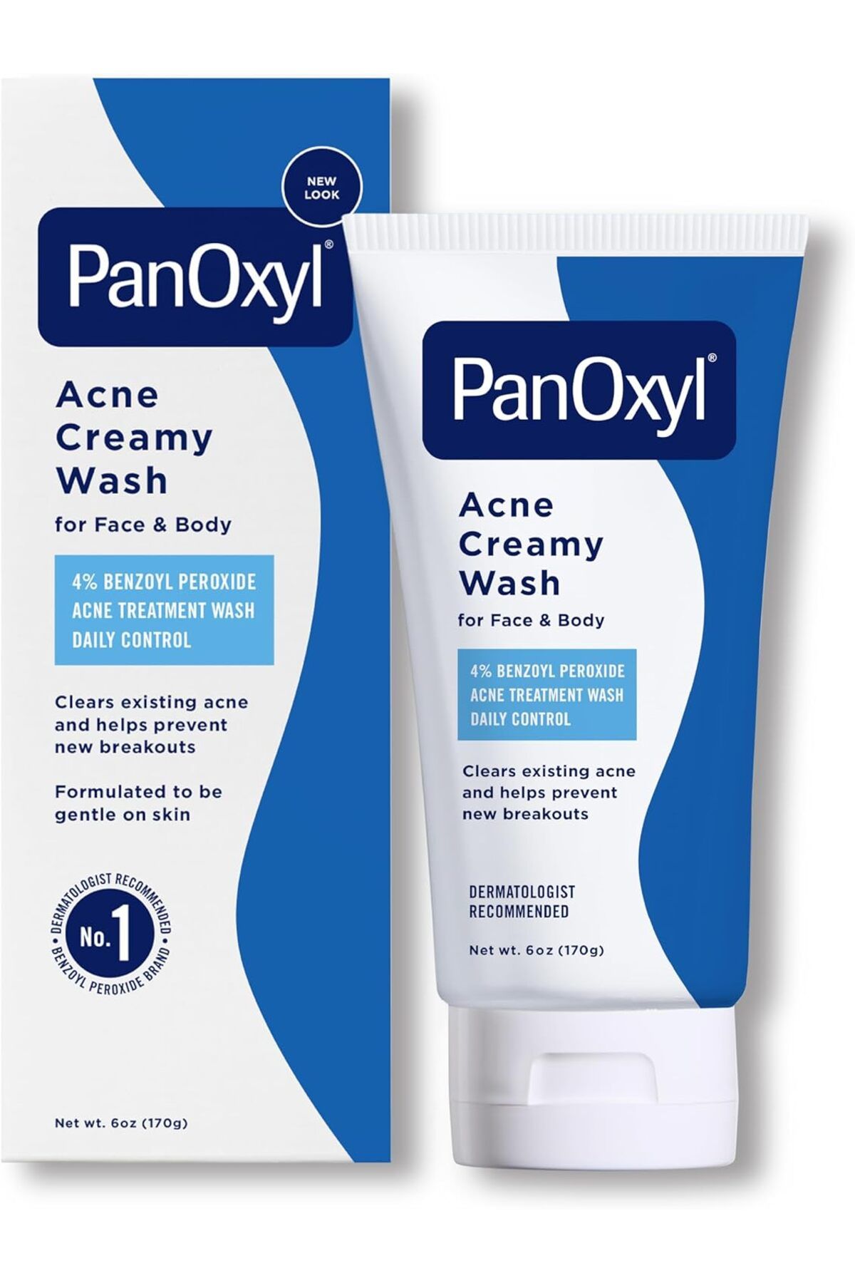panoxyl-Anti-microbial Creamy Cleanser for Acne Treatment by PanOxyl with 4% Benzoyl Peroxide, 6 oz 1