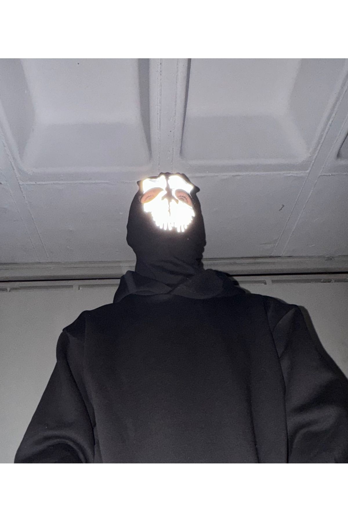 dutton Ghost Maskesi Reflektör-ışıkta Parlayan Motor Buff Balaclava