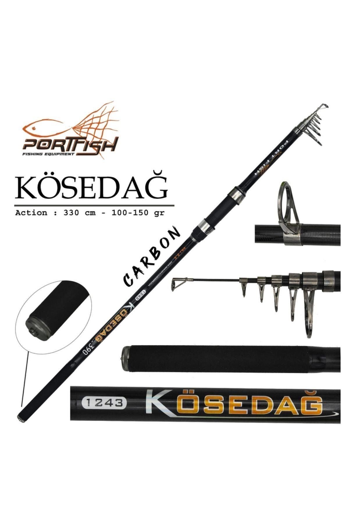 AVBURADA Portfish Kösedağ 390 cm Teleskopik Olta Kamışı 3,5 Lbs