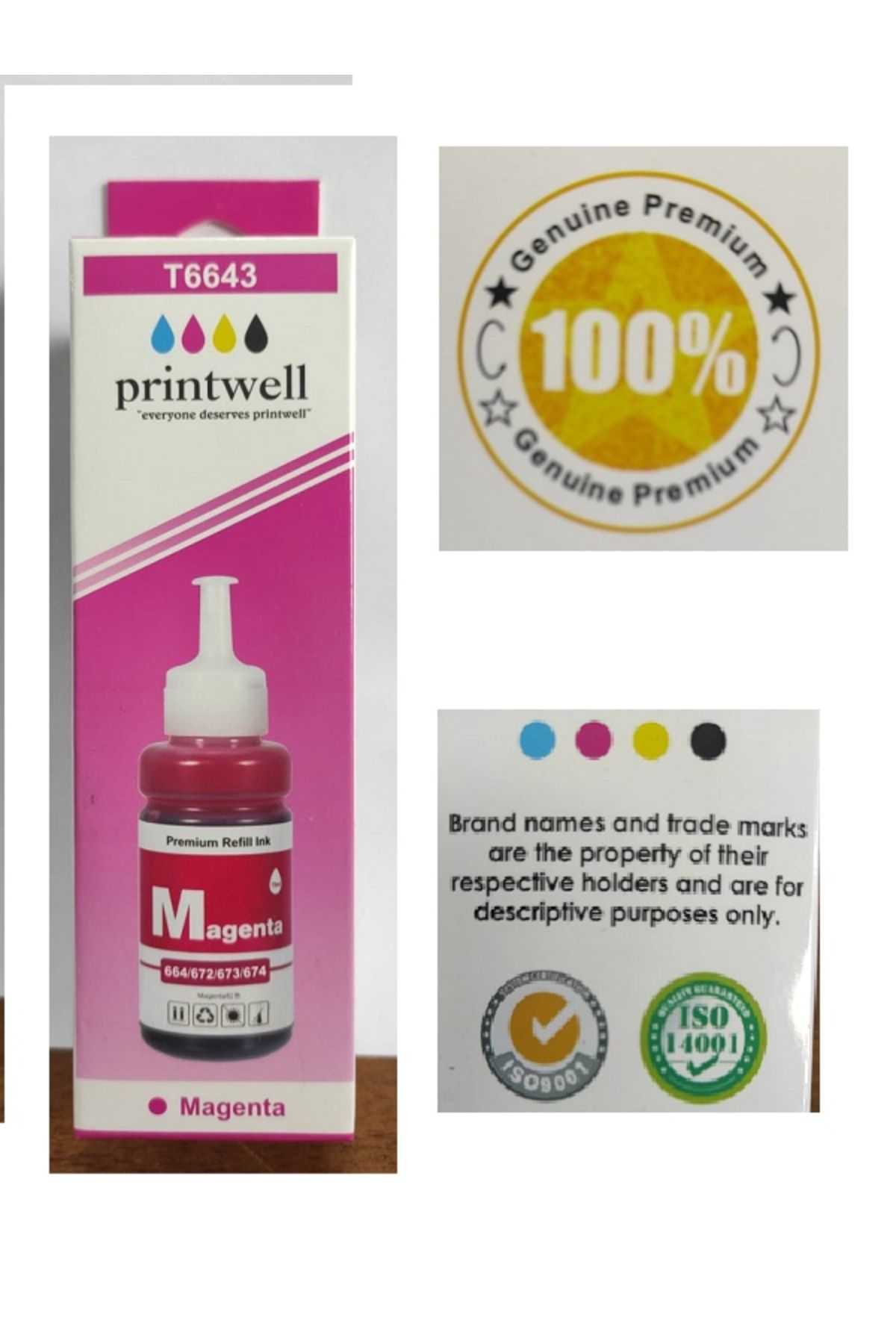 Beyas Printwell Epson 70 ML Muadil Mürekkep 4 RENK