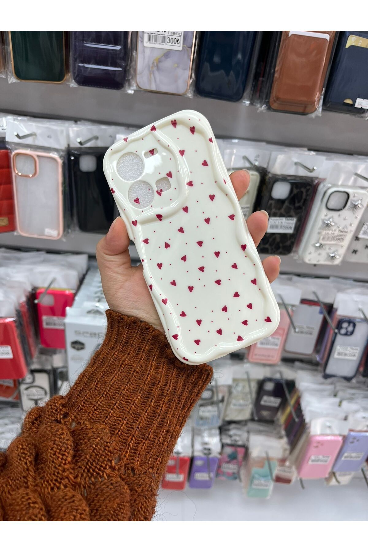 TECNOTREND Vivo Y35 Kalpli Desenli Baskılı Kabarık Kılıf