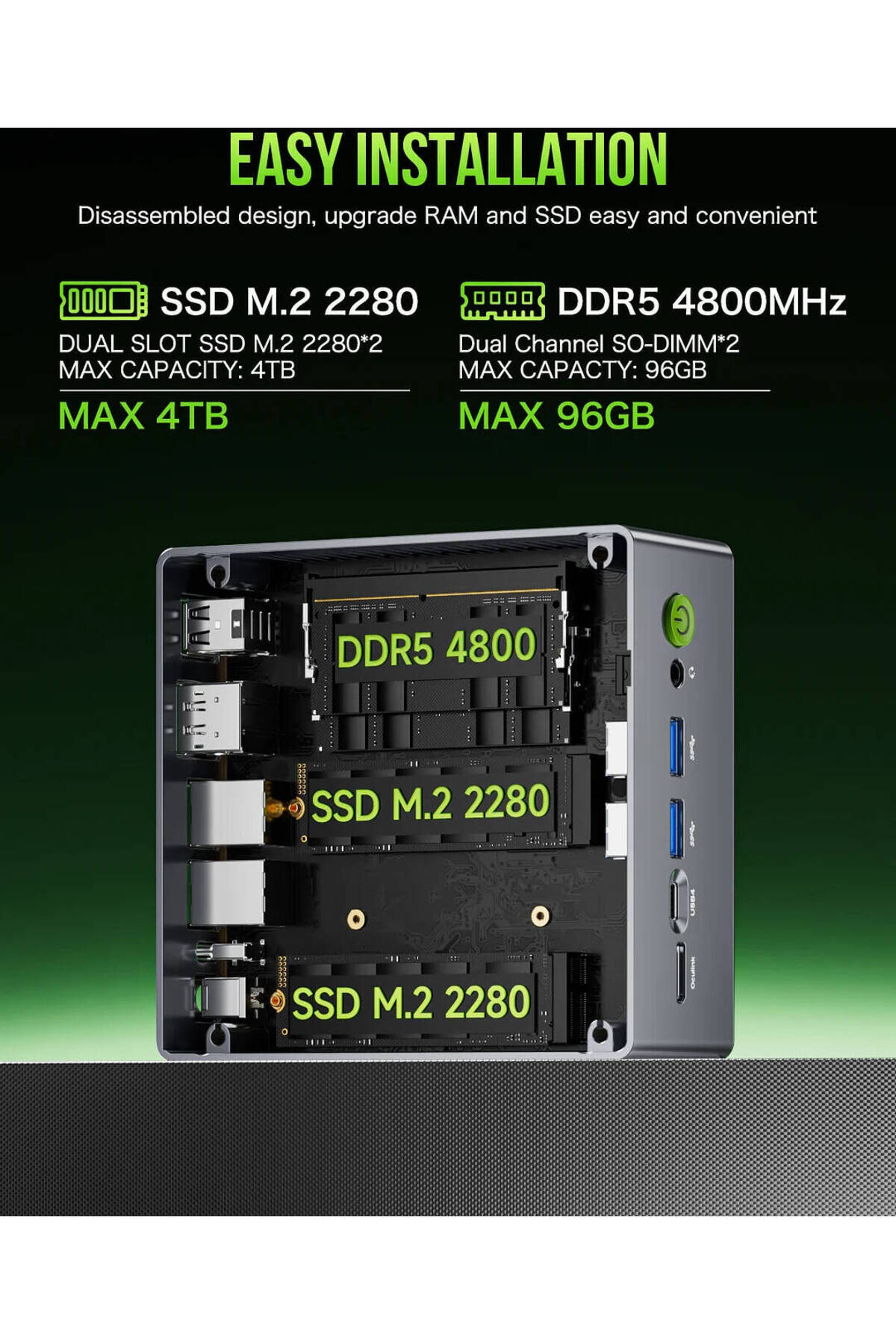GMKtec-جهاز كمبيوتر صغير NucBox M7 Pro AMD Ryzen 9 PRO 4