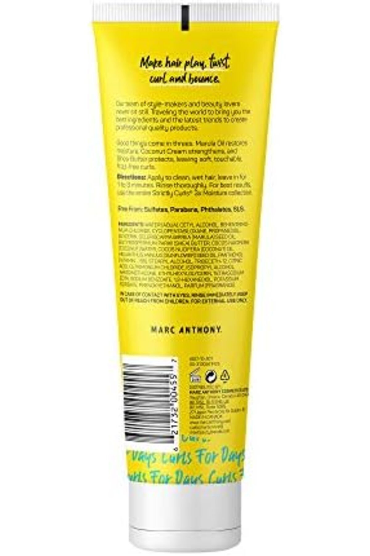 MARC ANTHONY-Marc Anthony Strictly Curls 3x Moisture Deep Conditioner for Curl Defining & Anti Frizz 4