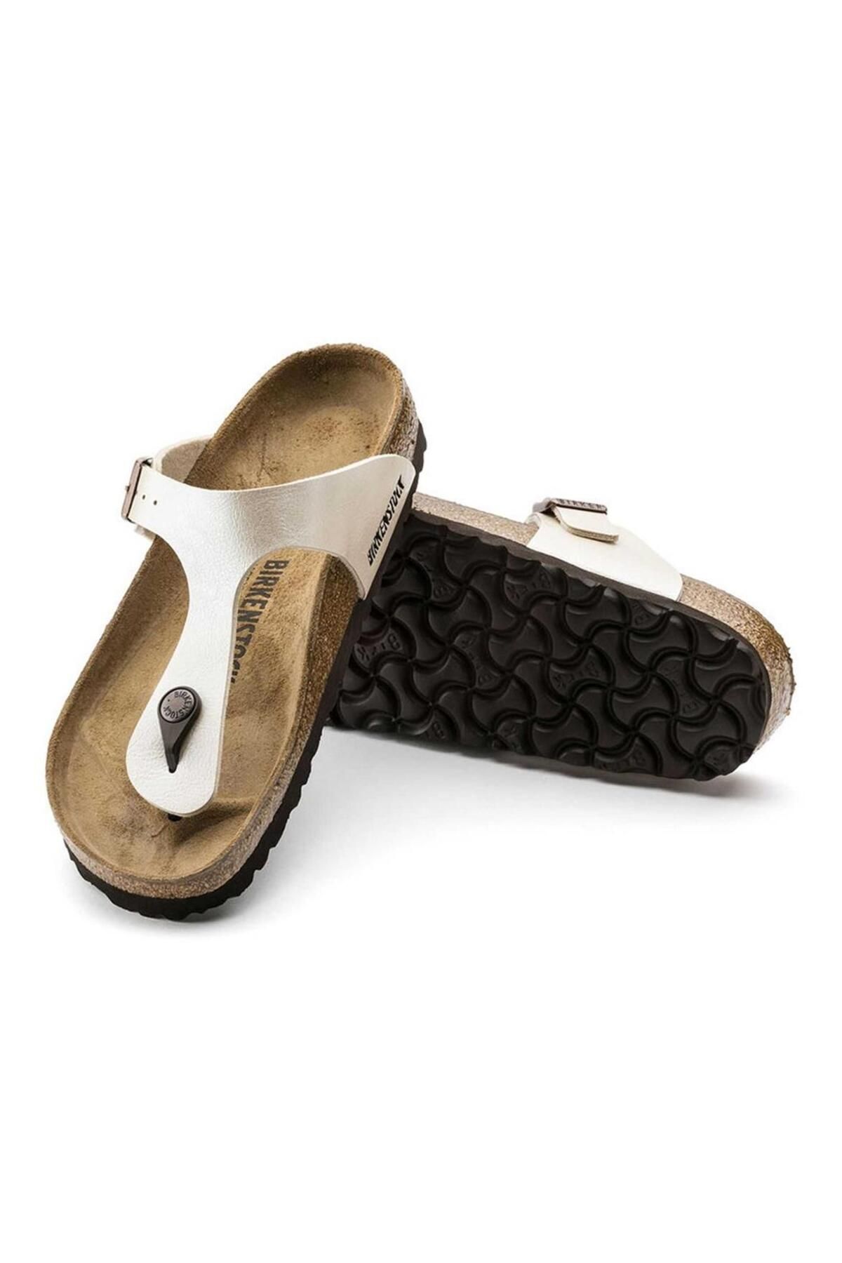 Birkenstock-Gizeh Bf Graceful White Slippers 3