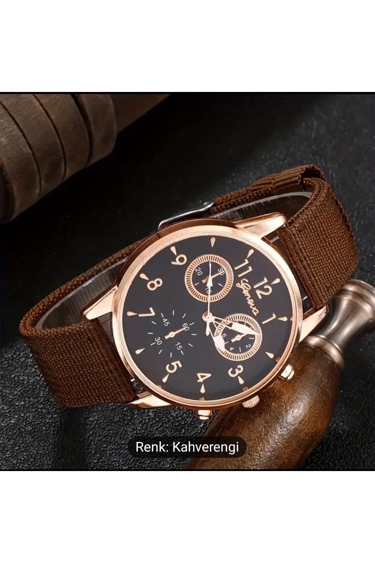 Geneva-Men's Quartz Watch and 4 Bracelet Set 2