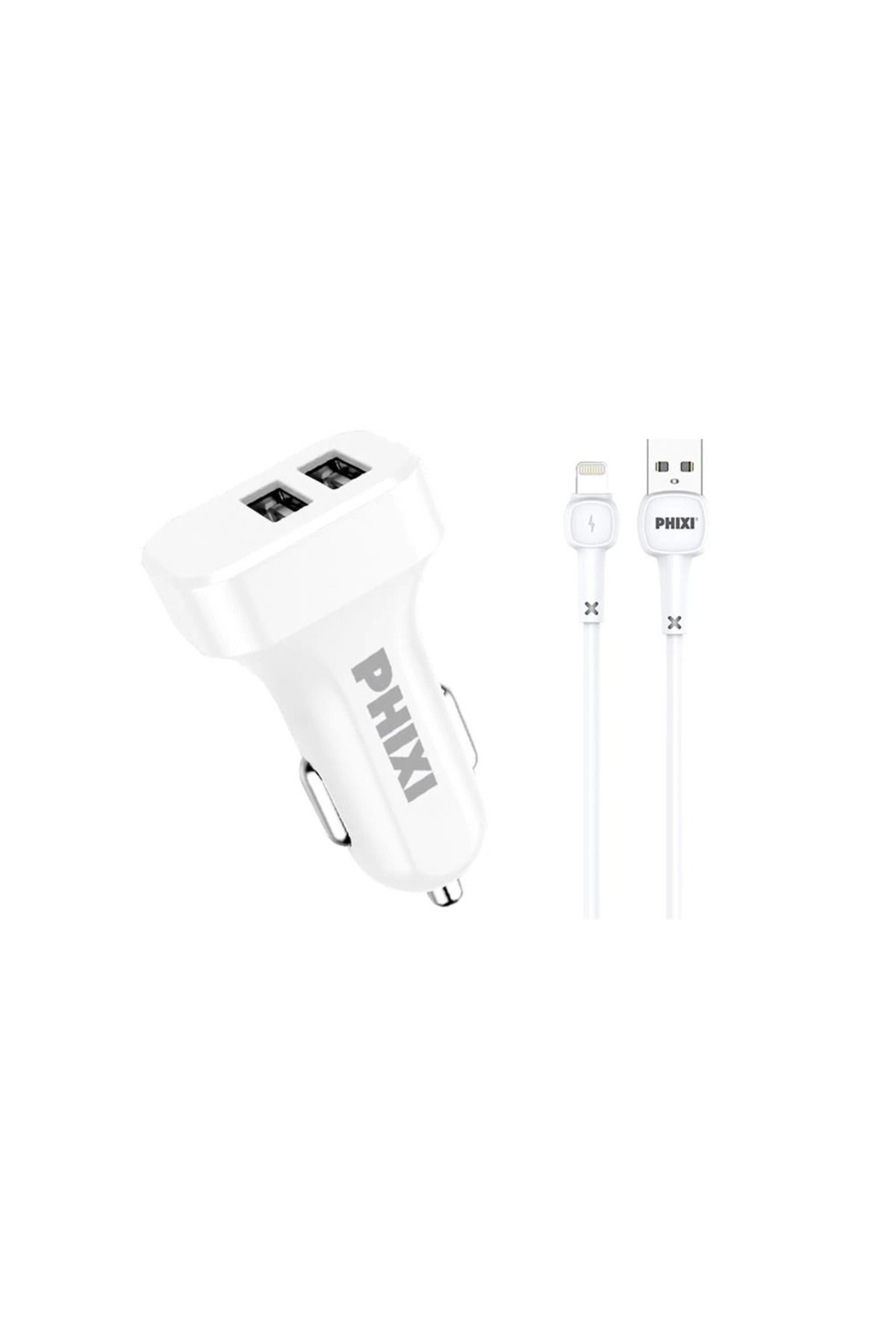 Butik Pcc511l Basic 2.1a Çift Çıkışlı Lightning Kablolu Araç Şarj Cihazı