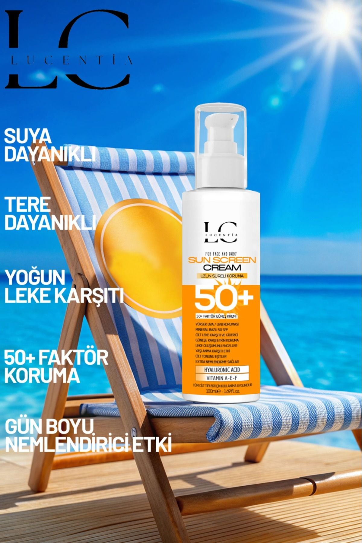 LUCENTİA-Sunscreen Cream Anti Dark Spot Spf 50 - 100 ML 5
