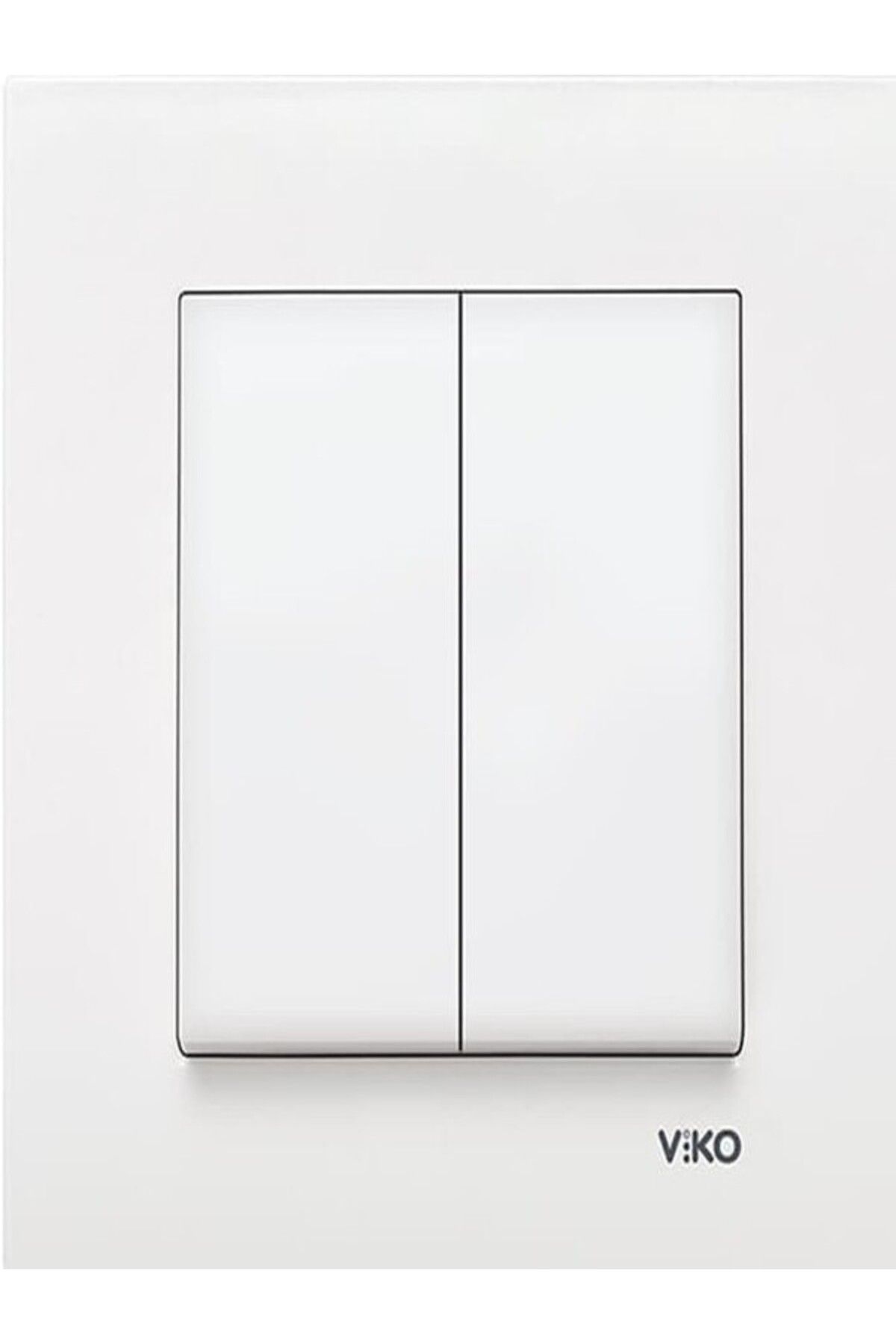 VİKO-Torunoğlu Elektrik Viko Karre White Set of 2 Commutator and Grounded Socket (Double Frame) 3