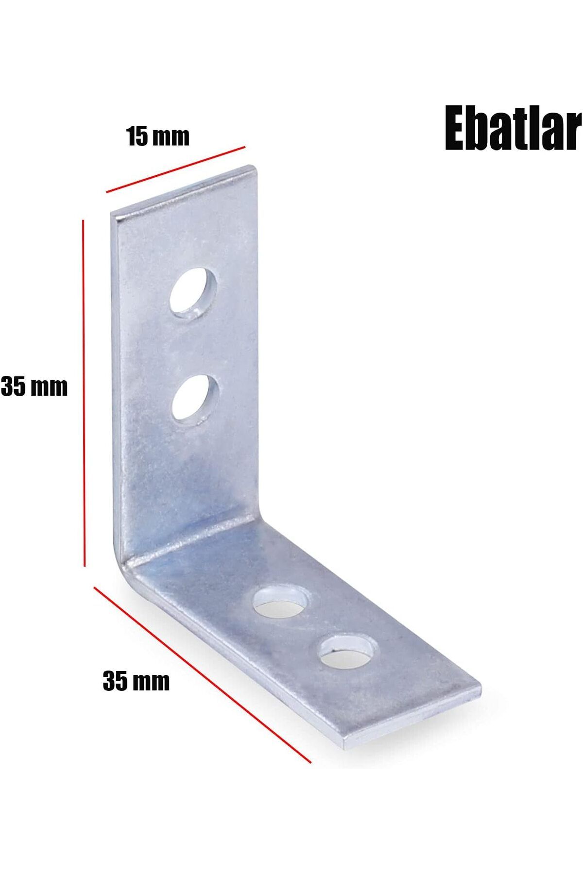 KDROĞLU GEÇMEZ Mobilya Dolap Köşe Bağlantı L Demir Gönye 35x35x15 mm (5 ADET) AVM 1114477