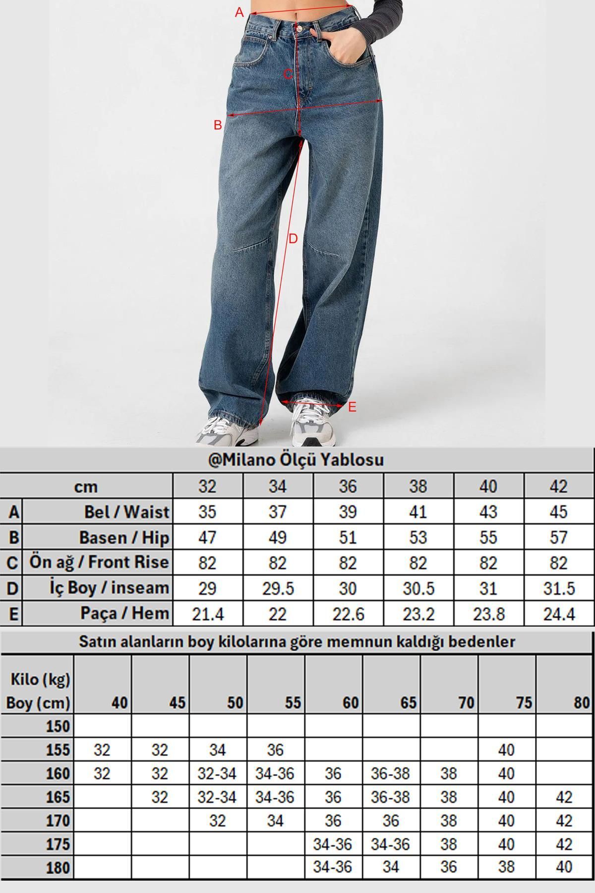 Maule-Blugi largi, cu cataramă albastră, cu picior largi, blugi largi, pantaloni largi pentru femei @milano 5