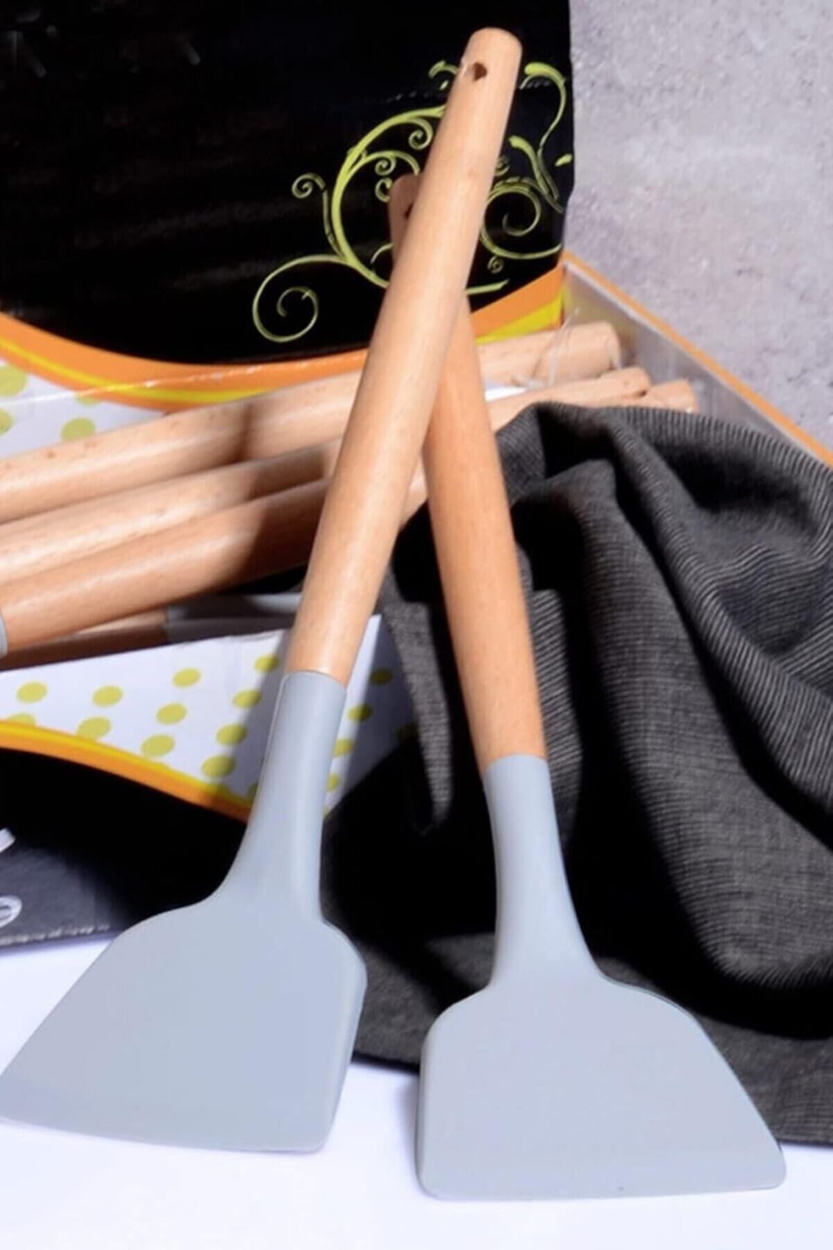 KDROĞLU Bambu Saplı Silikon Spatula