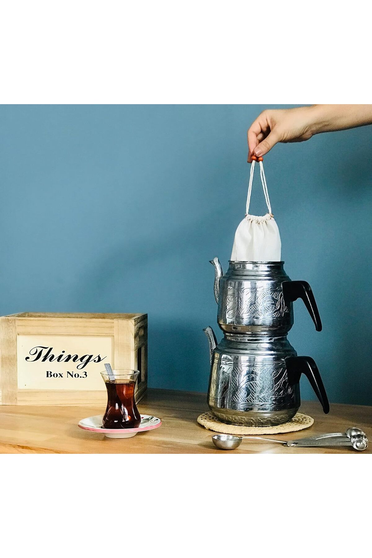 ÇAĞUR Yıkanabilir Kumaş Çay Kesesi - Organik, Ekolojik,%100 Ham Ağartılmamış
