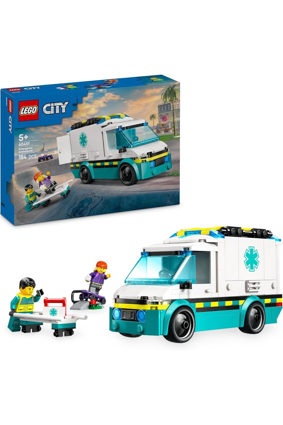 KDROĞLU plamystical City Acil Yardım Ambulansı 60451 - Model Araç Seven 5 Yaş Üzeri Çocuklar için Yar