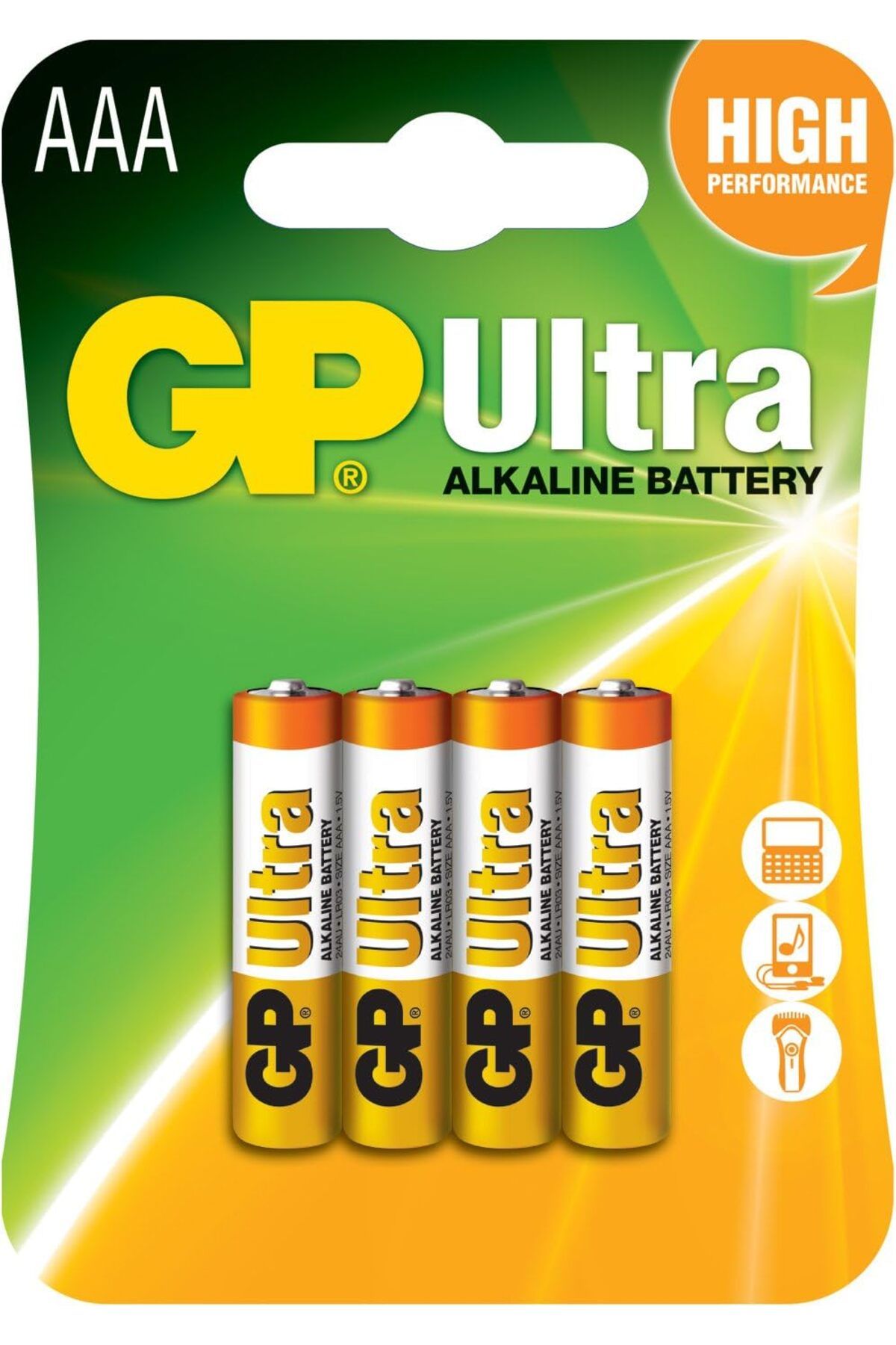 KDROĞLU KDROGLU Batteries 24AU Ultra Alkalin LR03/E92/AAA İnce Kalem Pil, 1.5 Volt, 4'lü Kart, Bakır/Siya