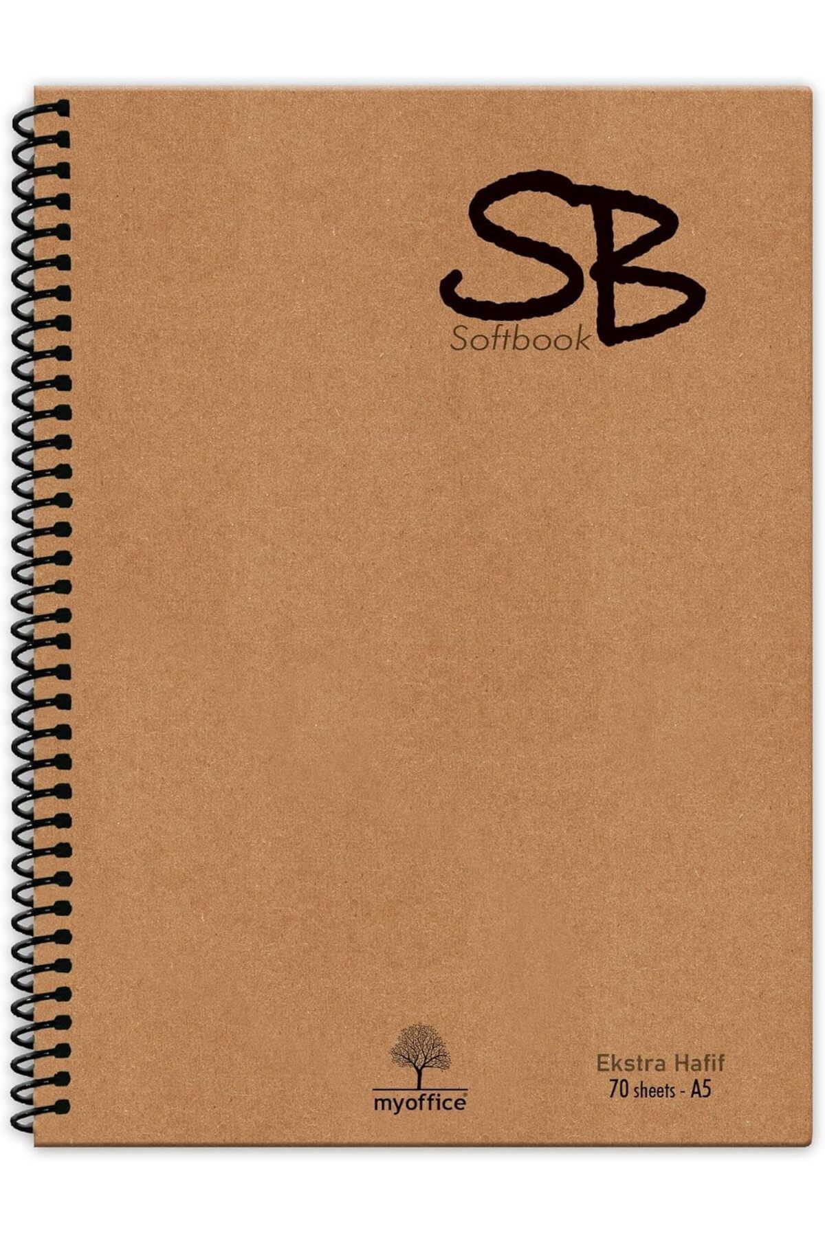 KDROĞLU GEÇMEZ SB A5 140 Sayfa Defter Kraft Kapak Spiralli Hafif Kağıt ÇİZGİLİ 70 Yp. AVM 1114477