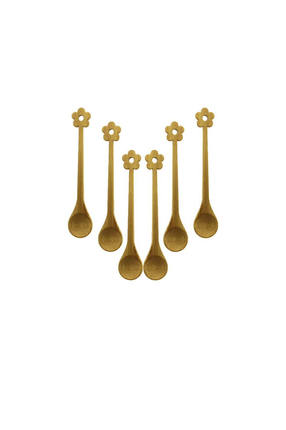 Albayrak 6 PCS MİNİ BAMBU AHŞAP KAŞIK 14.5CM (5064)