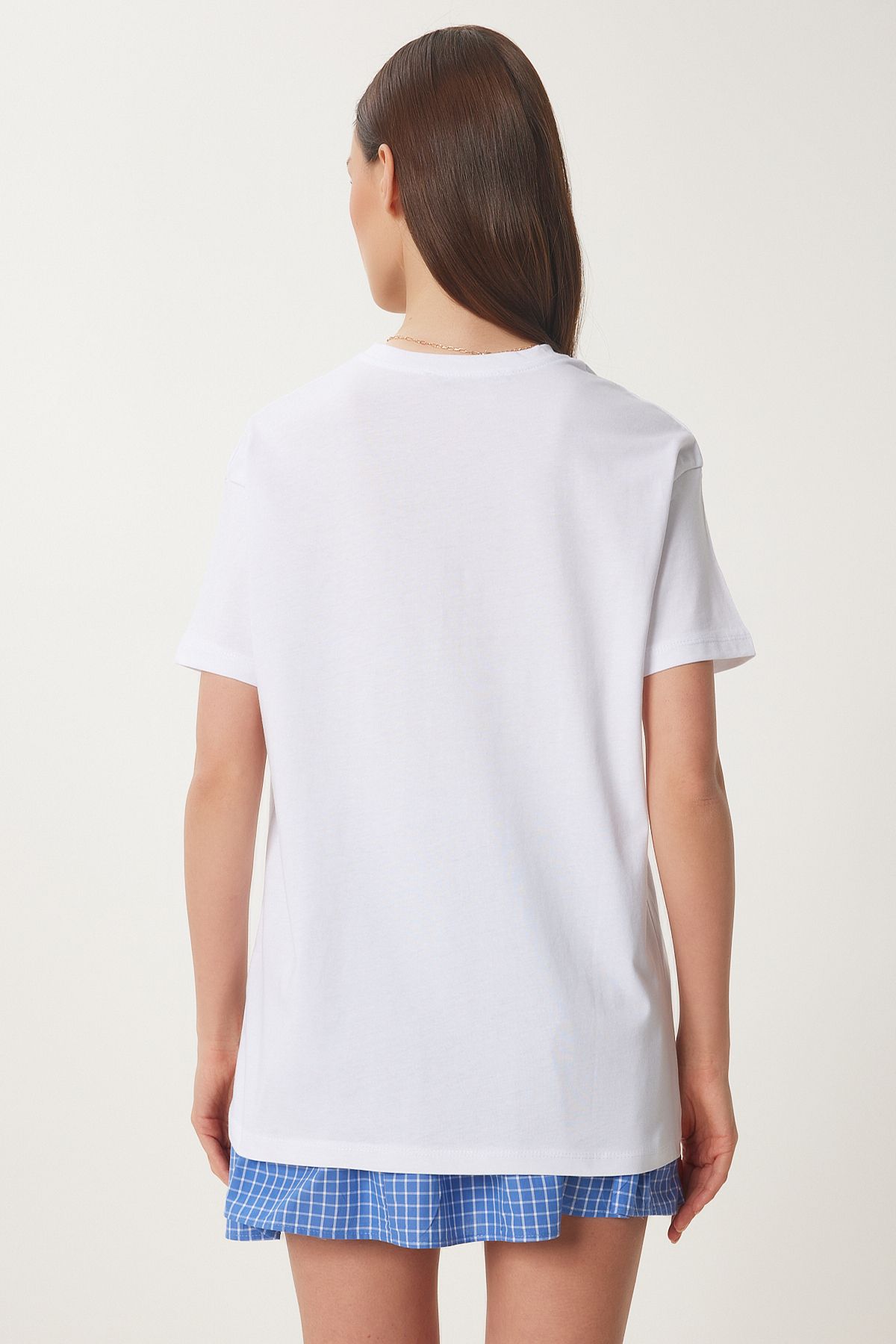 Lovelyİstanbul-White Lmp0007 Heart Monitor Cotton T-Shirt 5