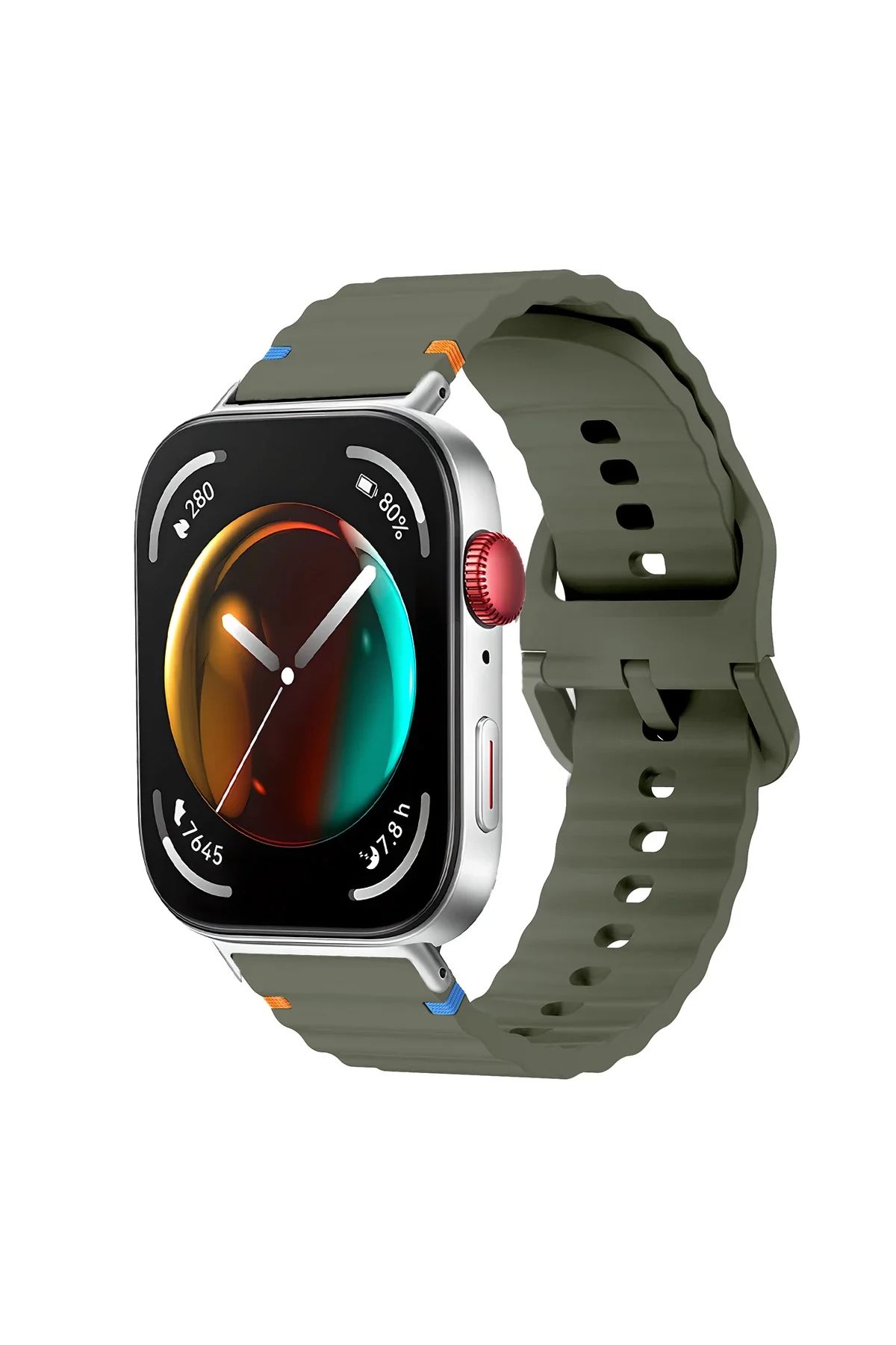 MMPSHOP Huawei Watch Fit 3 Uyumlu Dalgalı Spor Silikon Kordon