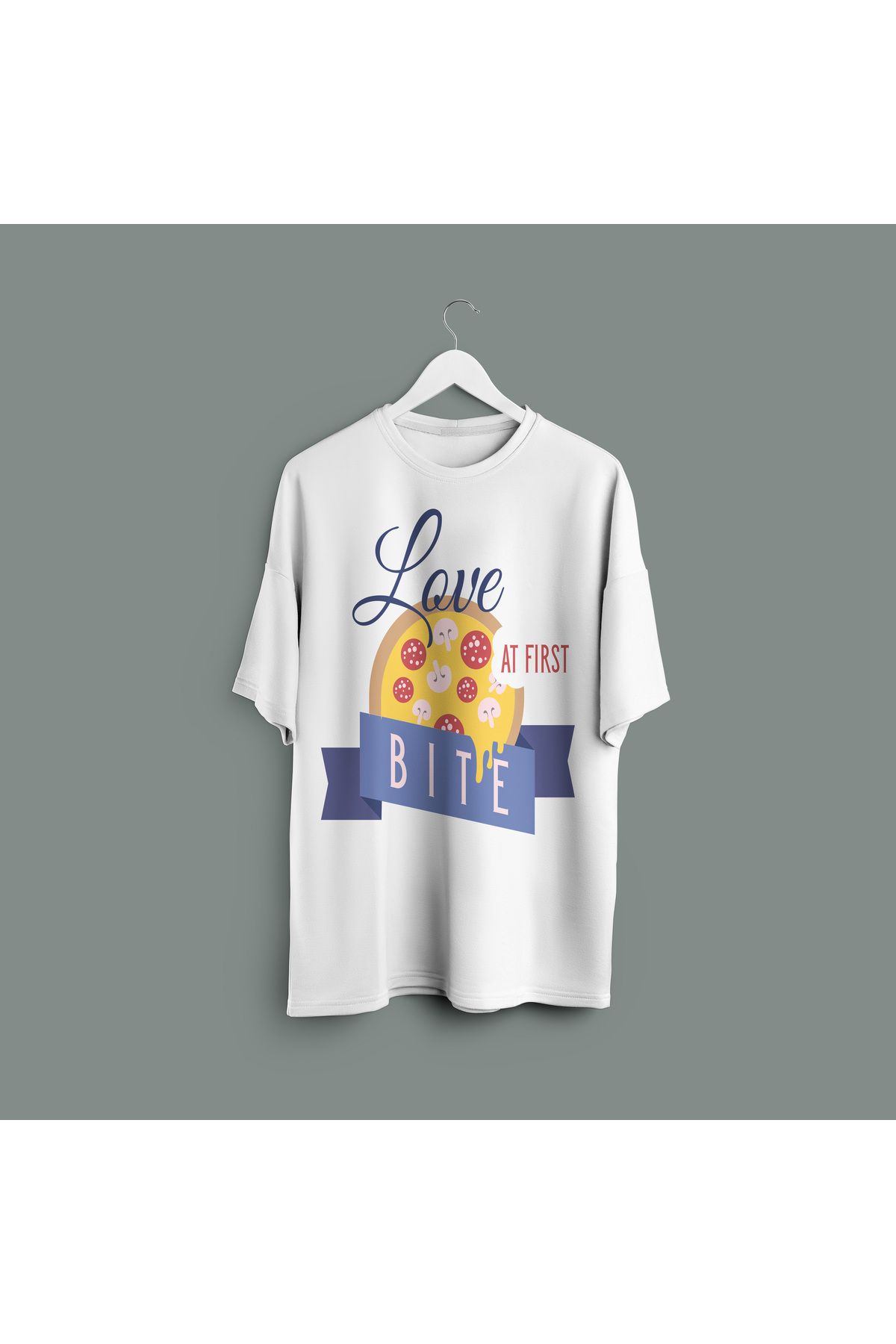 Zestia Unisex T-Shirt,Love Bite Baskılı,Regular, %100 Pamuk,Beyaz T-Shirt No: 00463