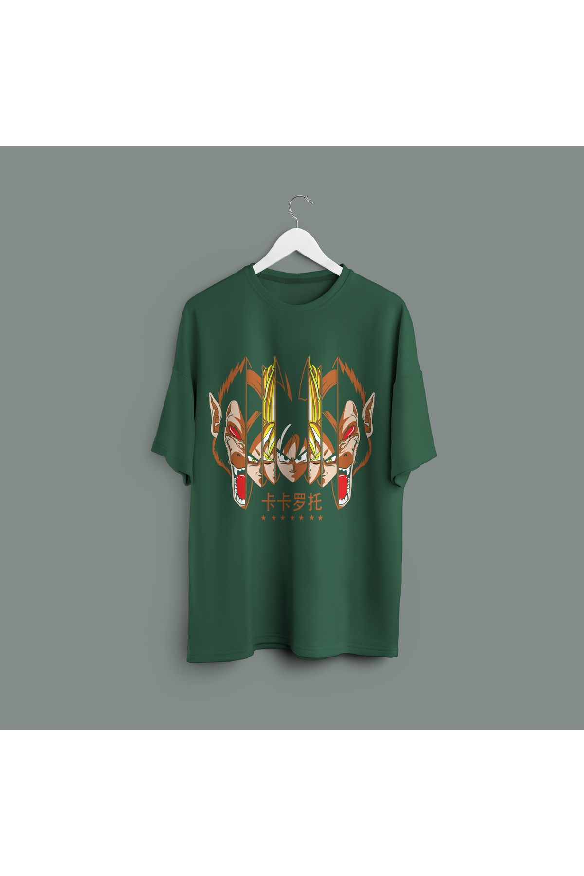 Zestia Unisex T-Shirt,Dragon Ball Baskılı,Regular, %100 Pamuk,Yeşil T-Shirt No: 00120