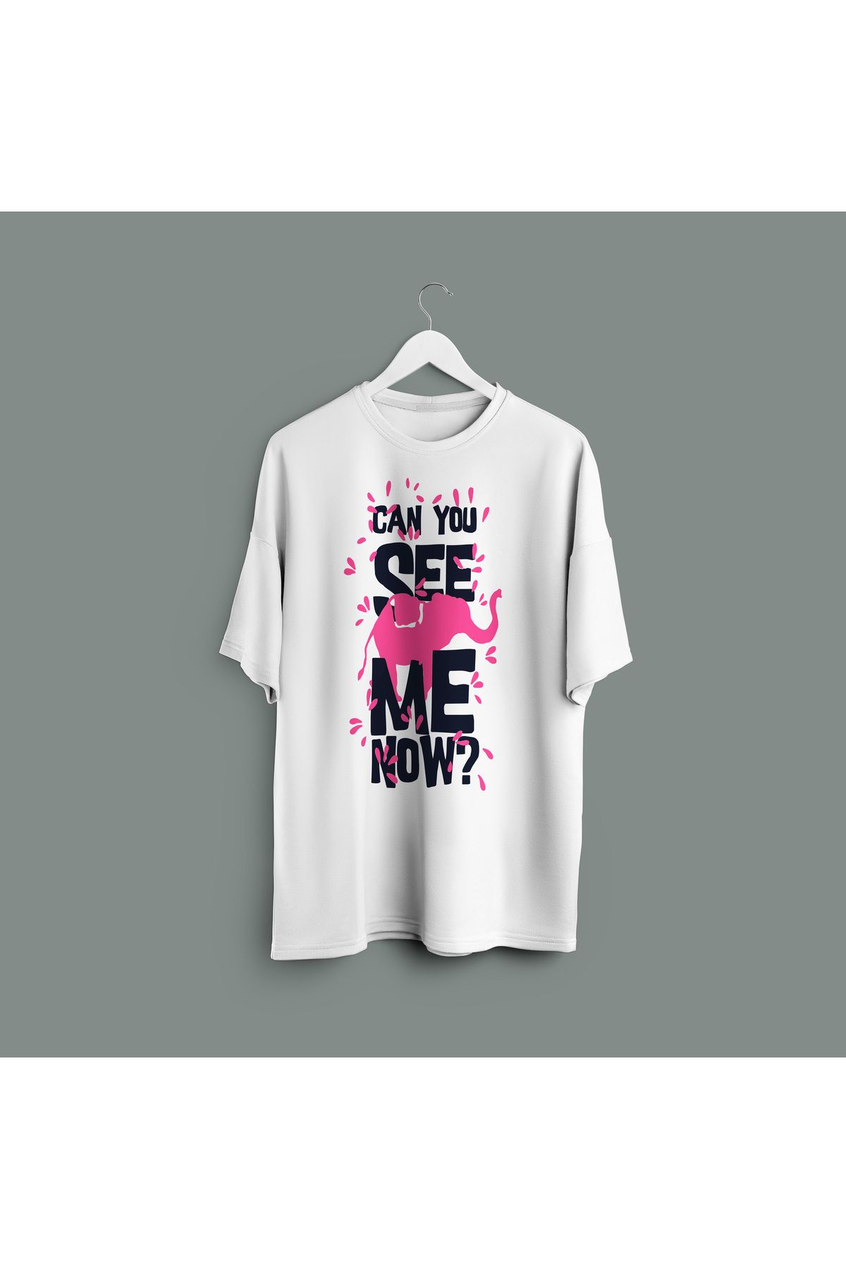 Zestia Unisex T-Shirt,Pink Presence Baskılı,Regular, %100 Pamuk,Beyaz T-Shirt No: 00474