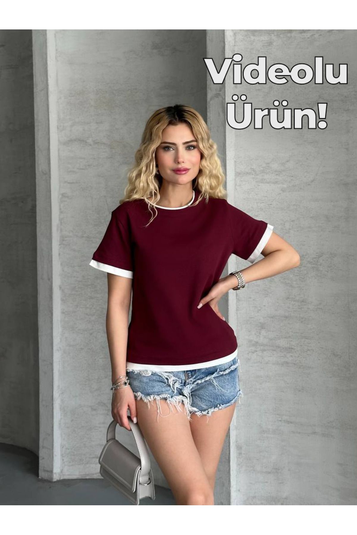 Caddebostan Moda Basic Biyeli İnterlok Kumaş Kadın Tshirt (Tişört)