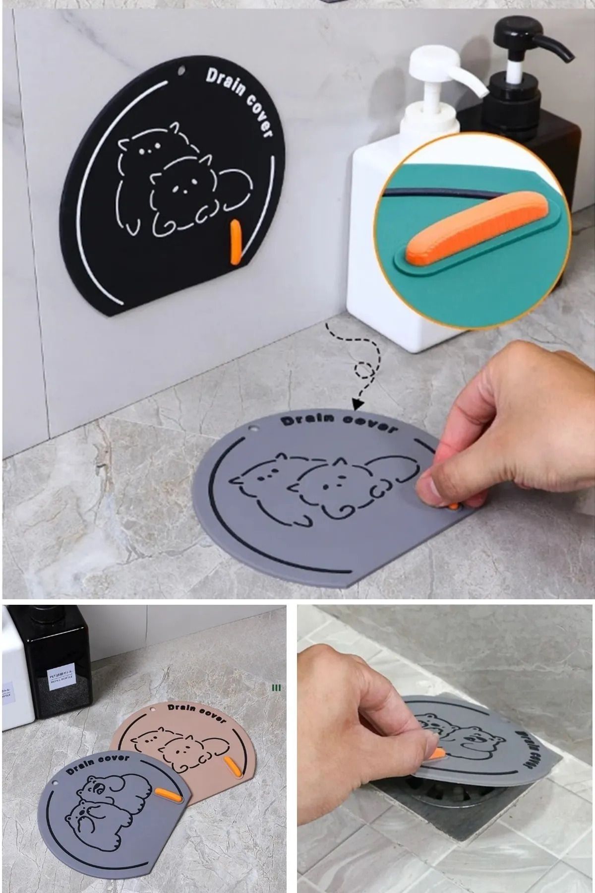 Kırcı Store Siyah 1 Adet Banyo Ve Mutfak Lavabo Koku Önleyici Gider Koku Önleyici Koruyucu Silikon Sızdırmaz Ped