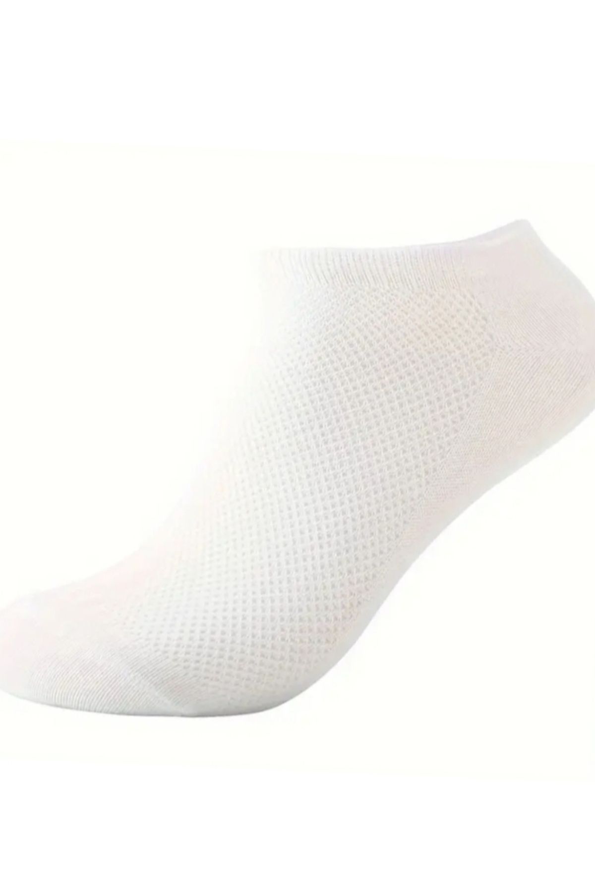 DERMİNA-10 perechi de șosete pantofi sport, din bumbac alb, lycra, scurte până la gleznă 2