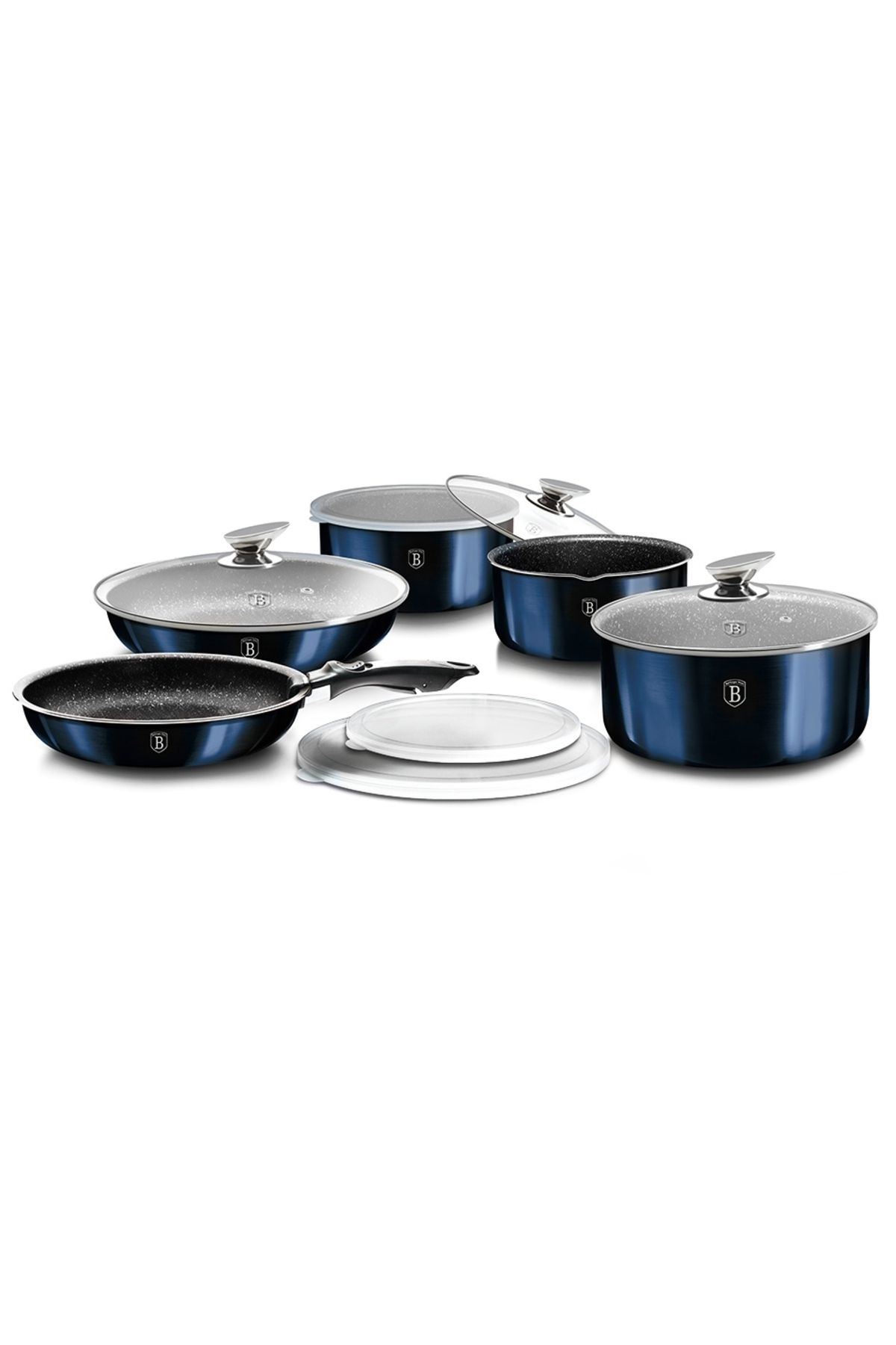 Berlinger-Cookware set with removable handle 12 pcs Aquamarine Metallic Line 3