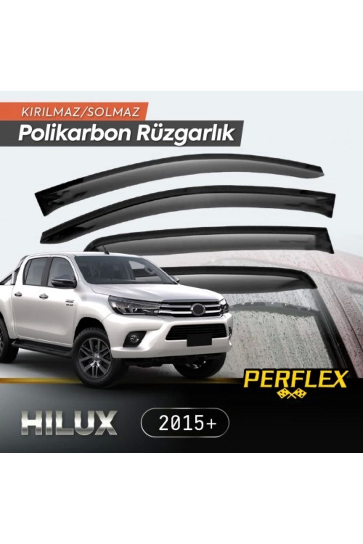 Angoravi Toyota Hilux 2015+ Cam Rüzgarlığı V2 Düz
