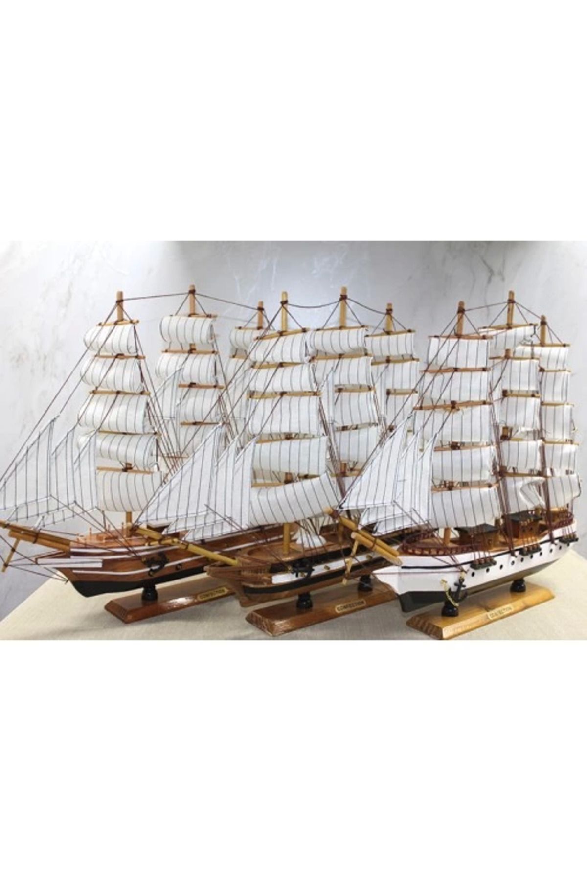 PolarBear Lab Ahşap Yelken Gemi Model 3