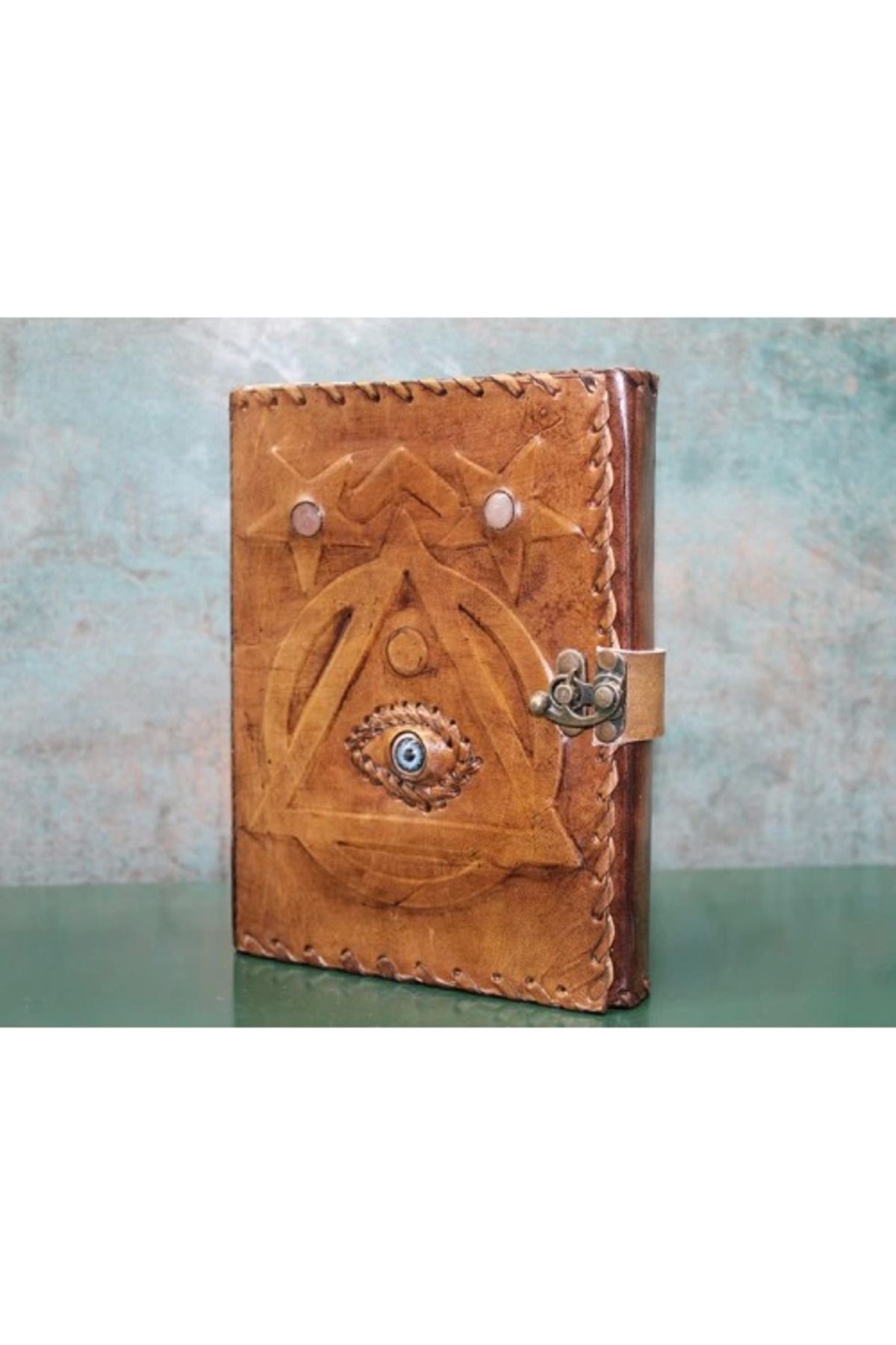 PolarBear Lab Taşlı Deri Defter Model 1