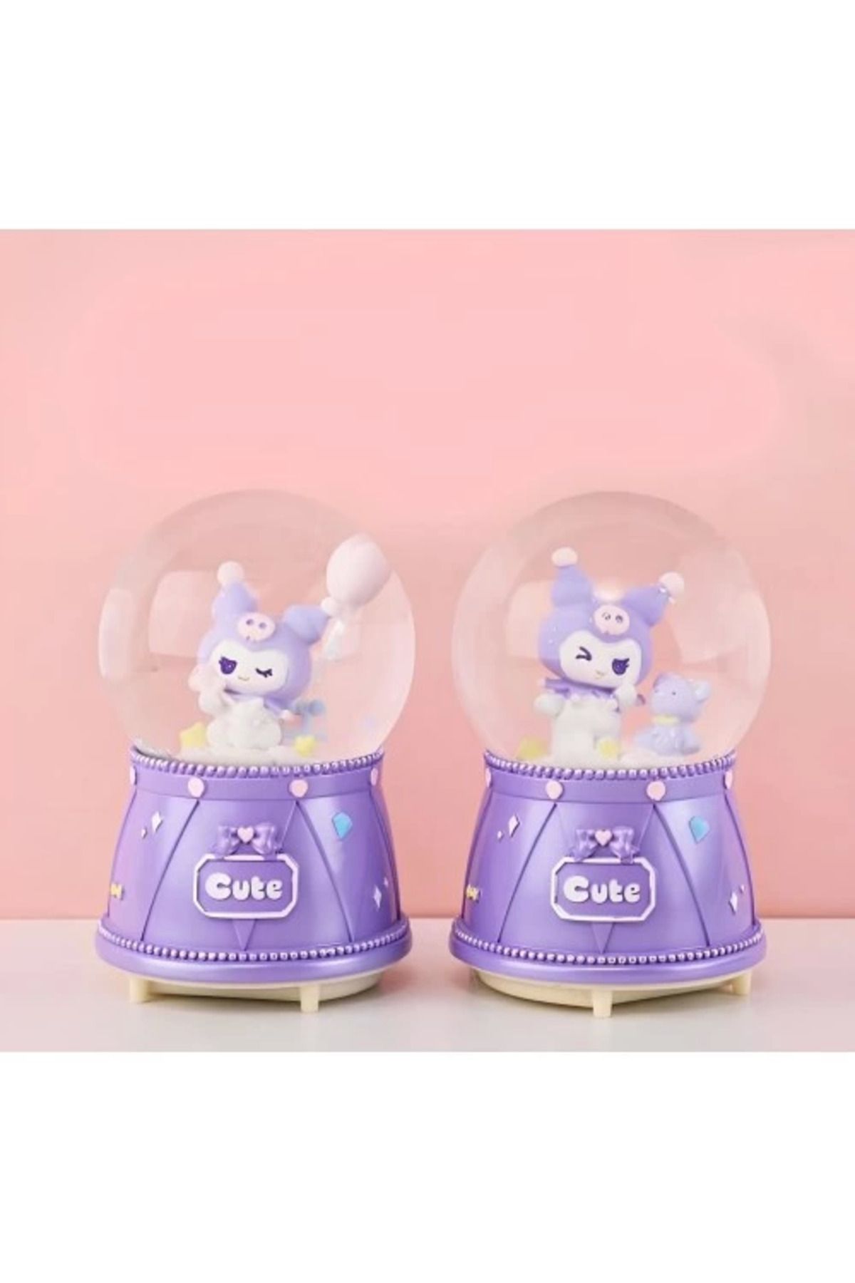 E&E Home Kuromi Işıklı Müzikli Kar Küresi Orta Boy Model 3