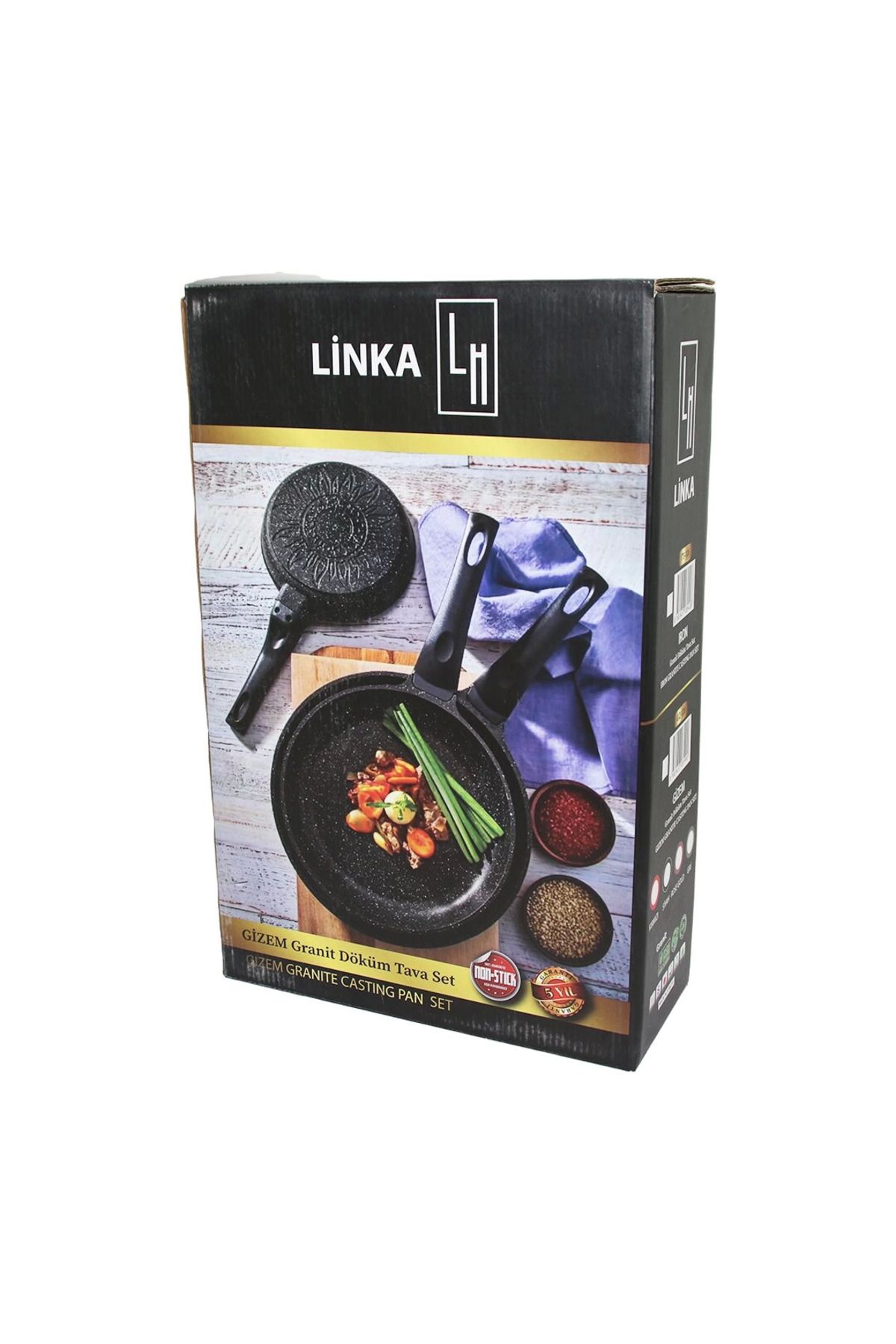 costurera GİZEM 3PCS KUTULU GRANİT DÖKÜM TAVA SET (4767)