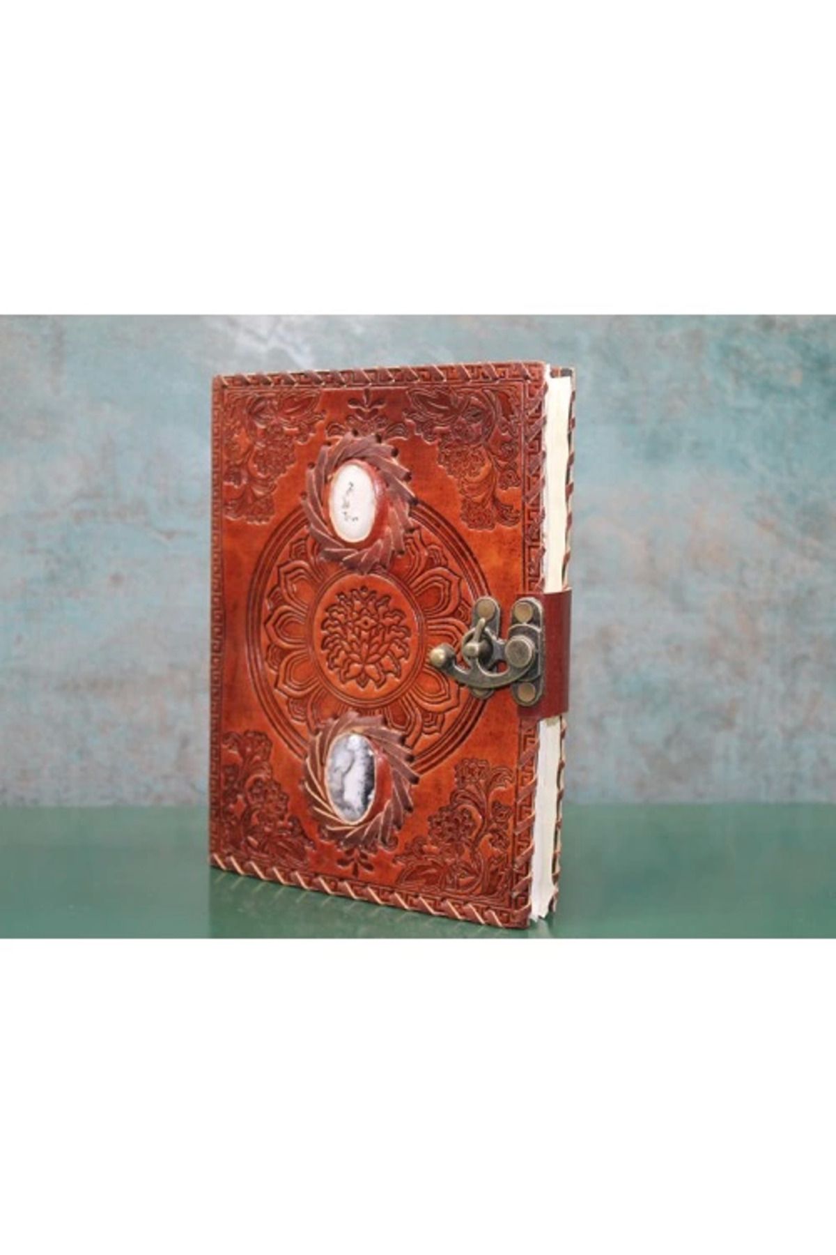 hayalimsah Taşlı Deri Defter Model 2