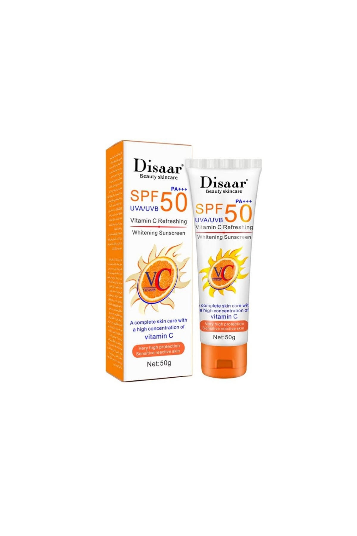 Disaar-Sunscreen Cream (SPF 50) with Vitamin C - 50 grams 1