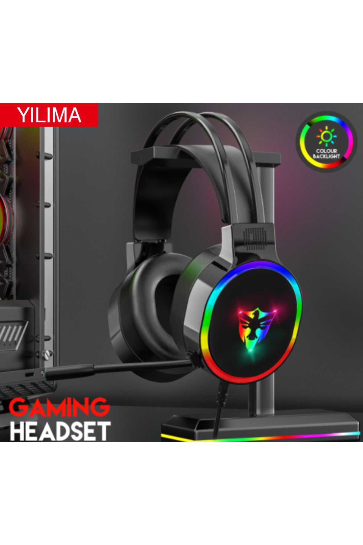 YILIMA Mikrofonlu Rgb Gamin Kulaklık