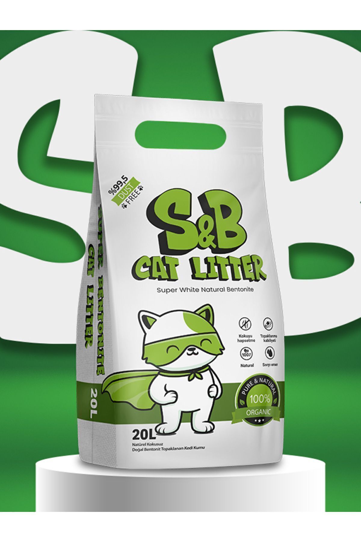 Friends S&B Super Bentonite 20 Litre Natural Topaklaşan Kedi Kumu - Fiyatı, Yorumları